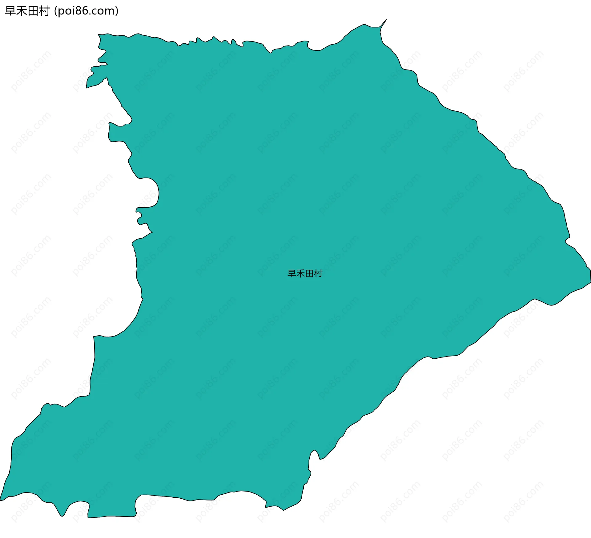早禾田村边界地图