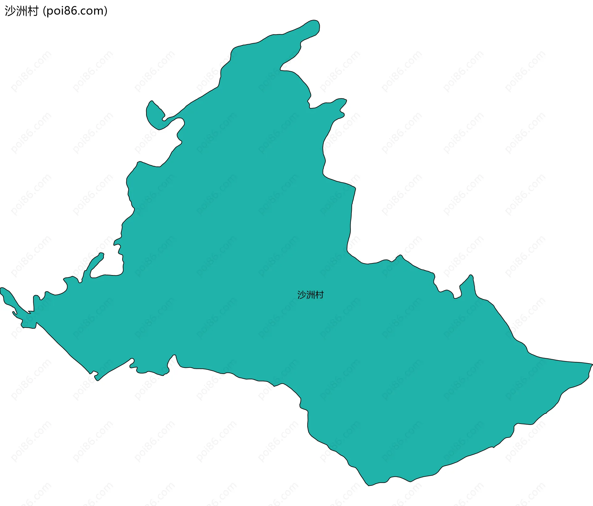 沙洲村边界地图