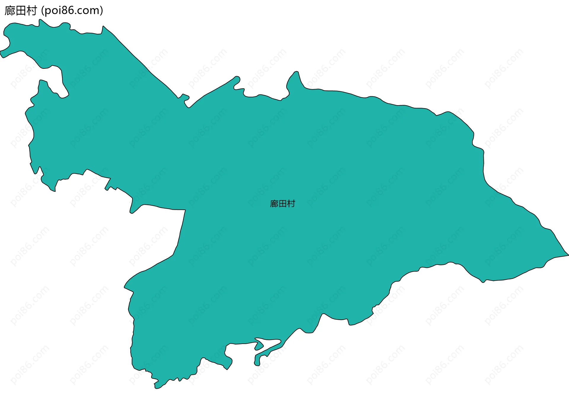 廊田村边界地图
