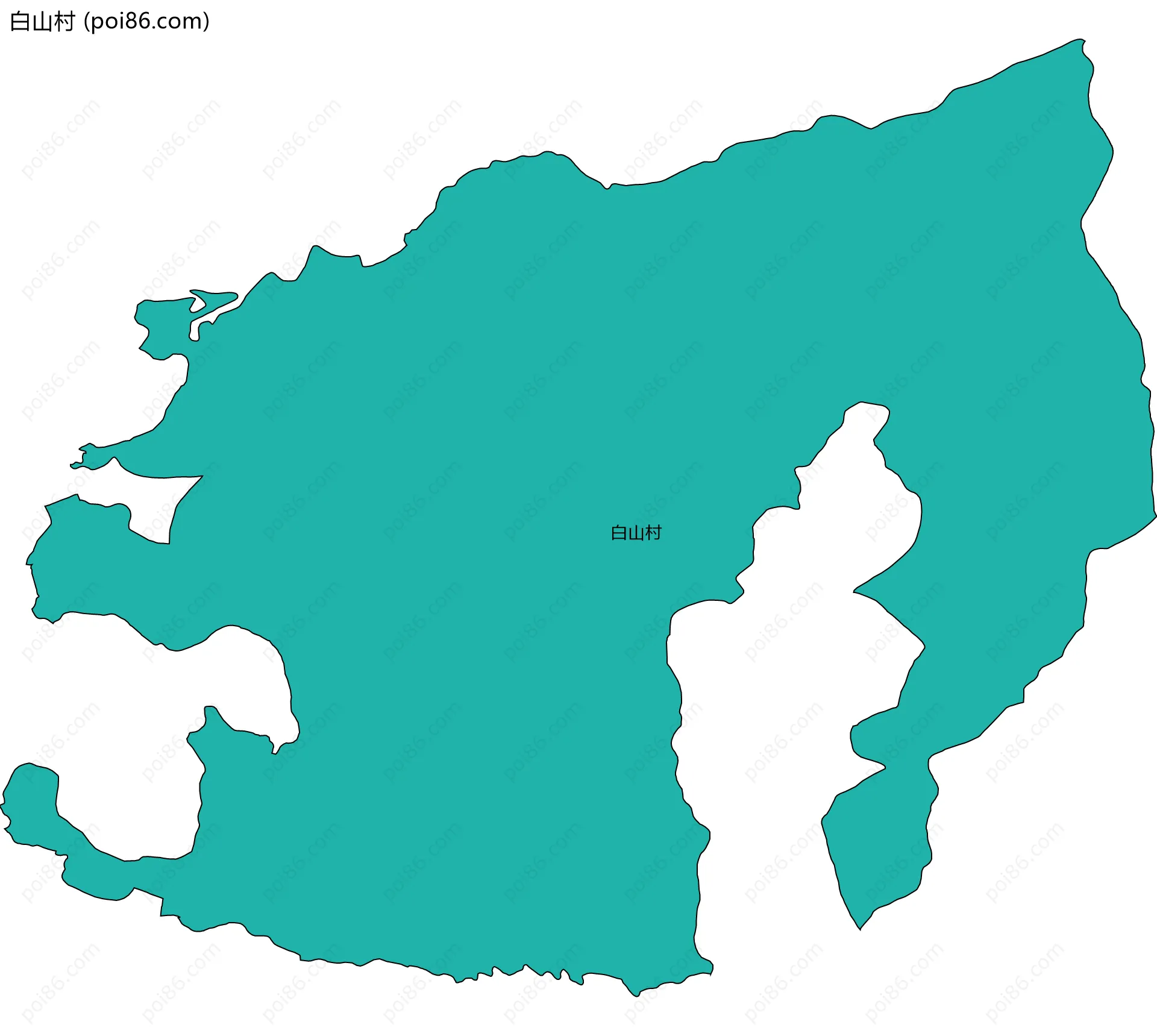 白山村边界地图