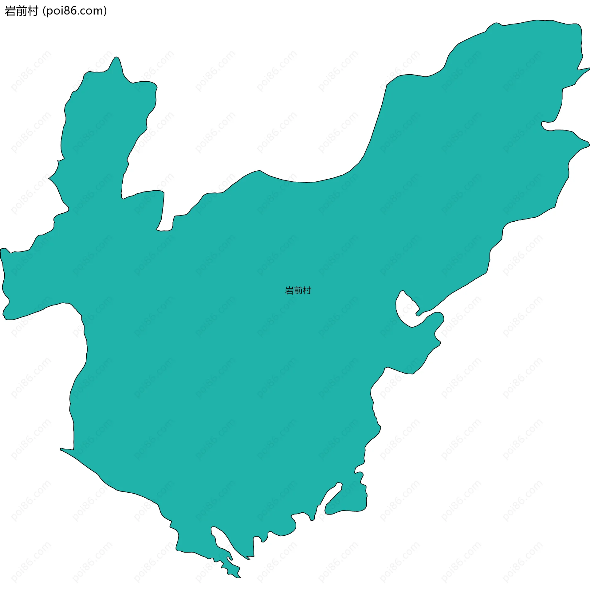 岩前村边界地图