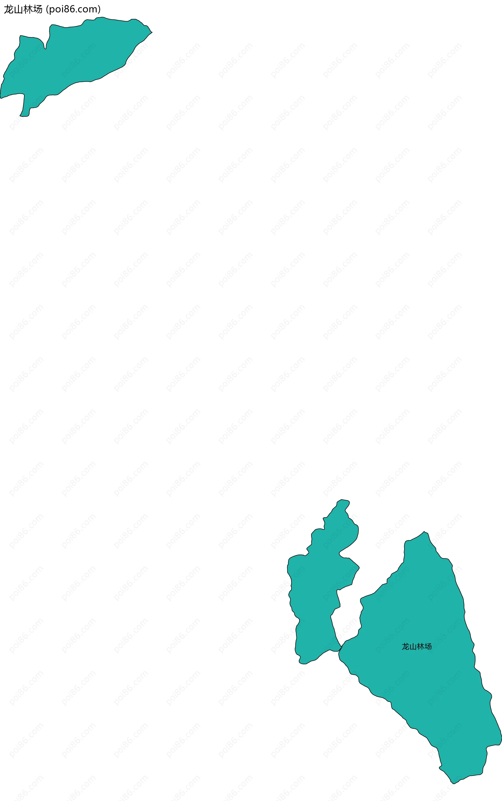 龙山林场边界地图