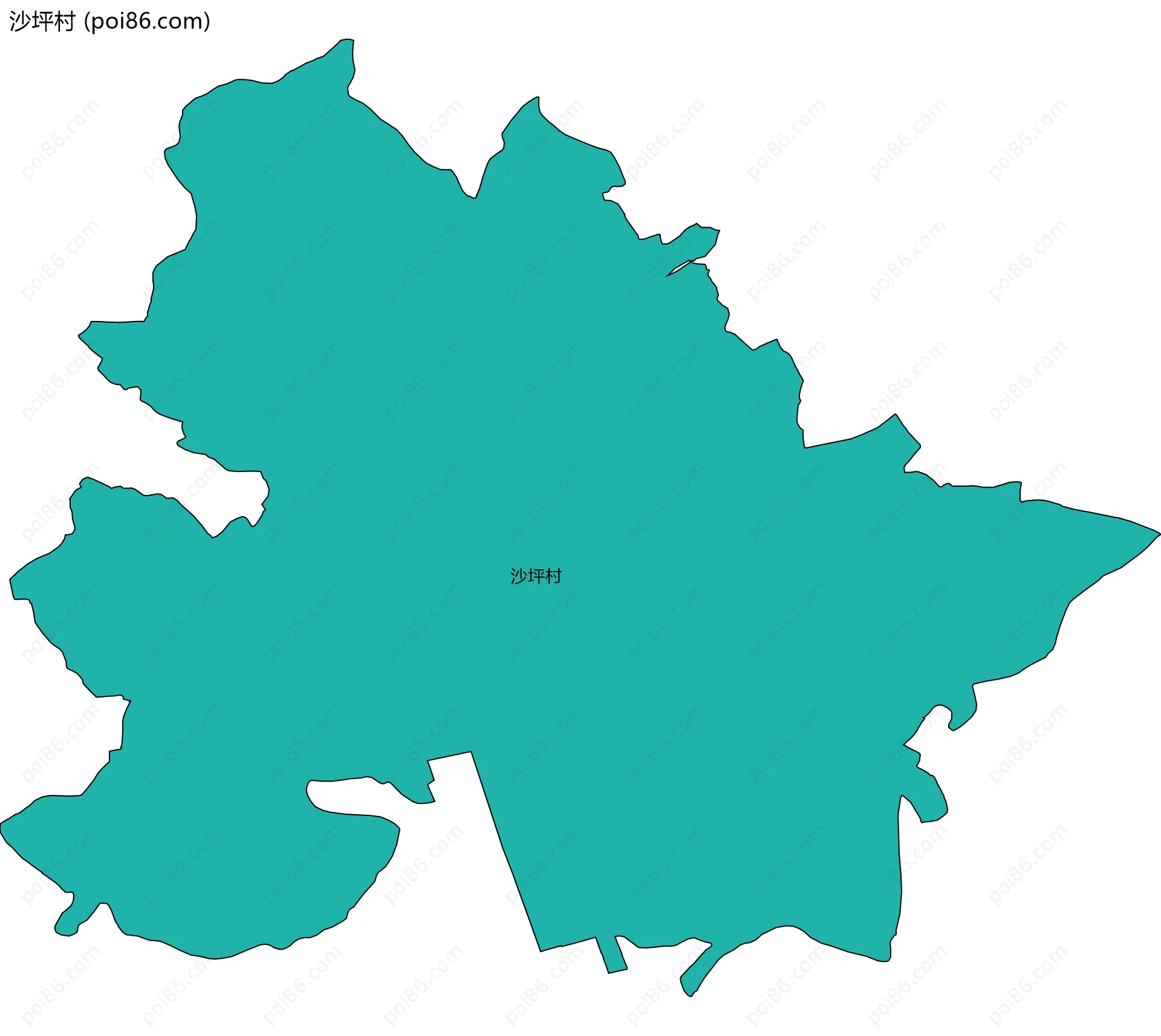 沙坪村边界地图