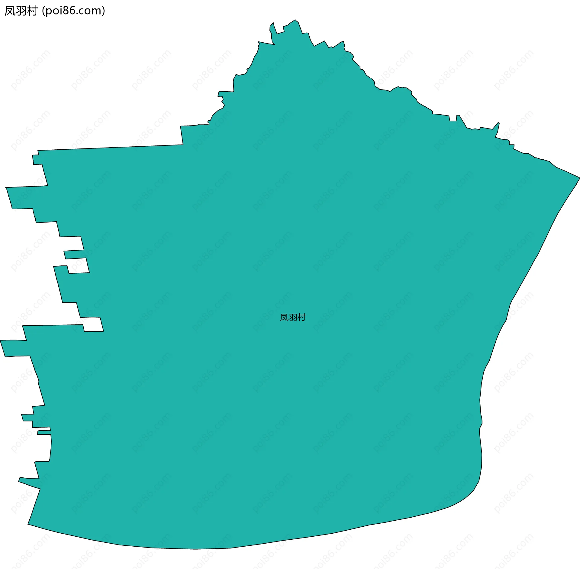 凤羽村边界地图