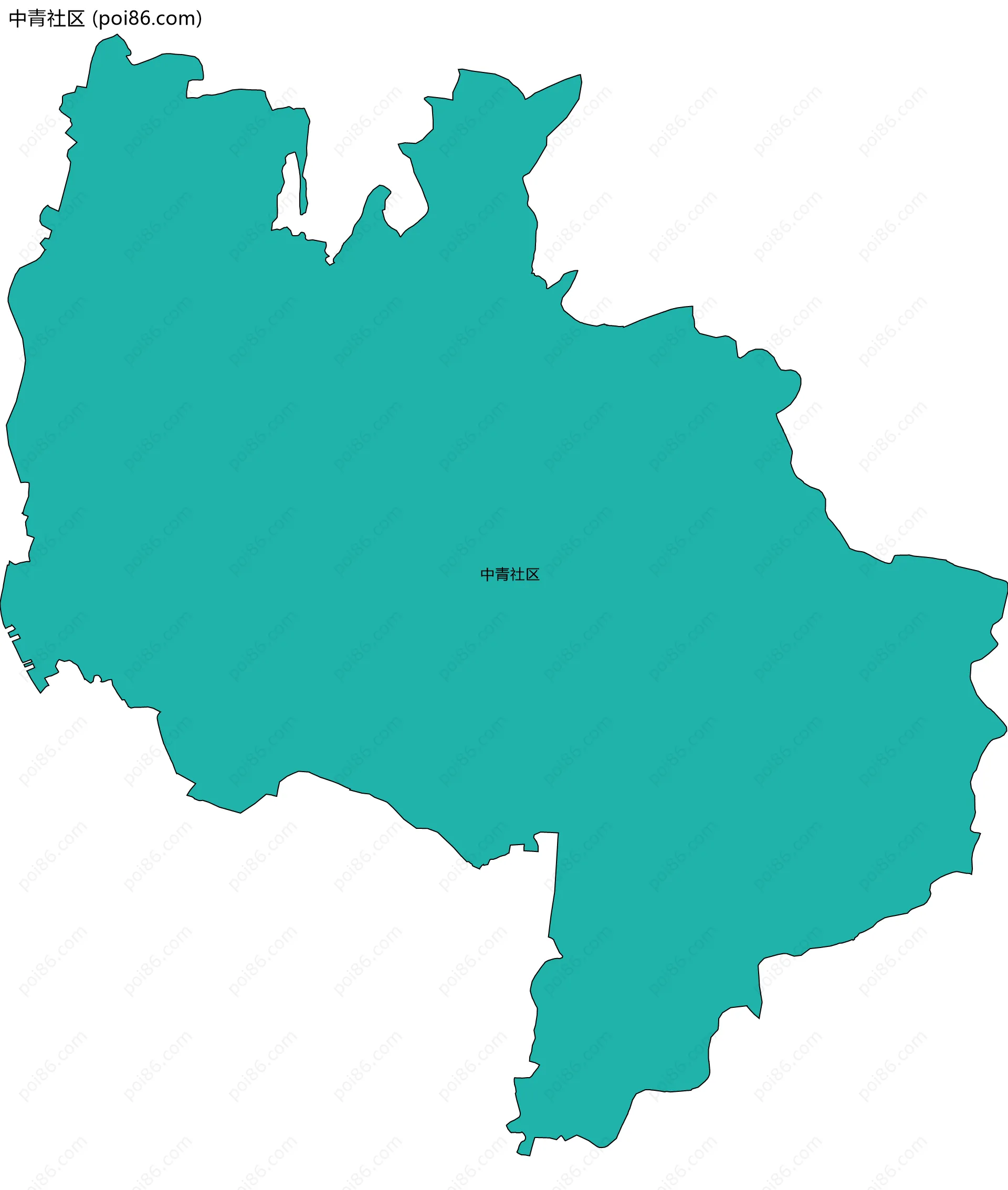 中青社区边界地图