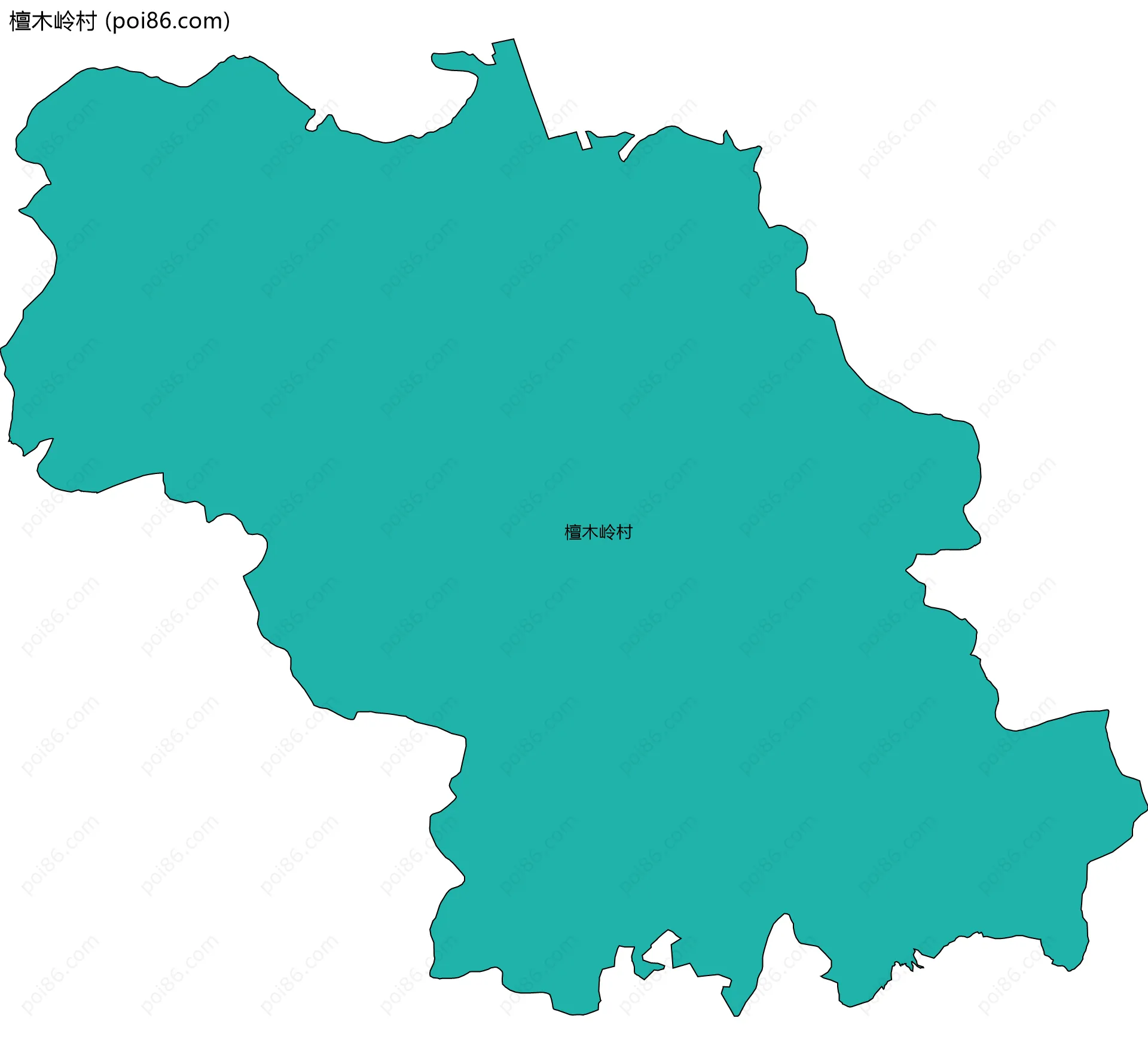 檀木岭村边界地图