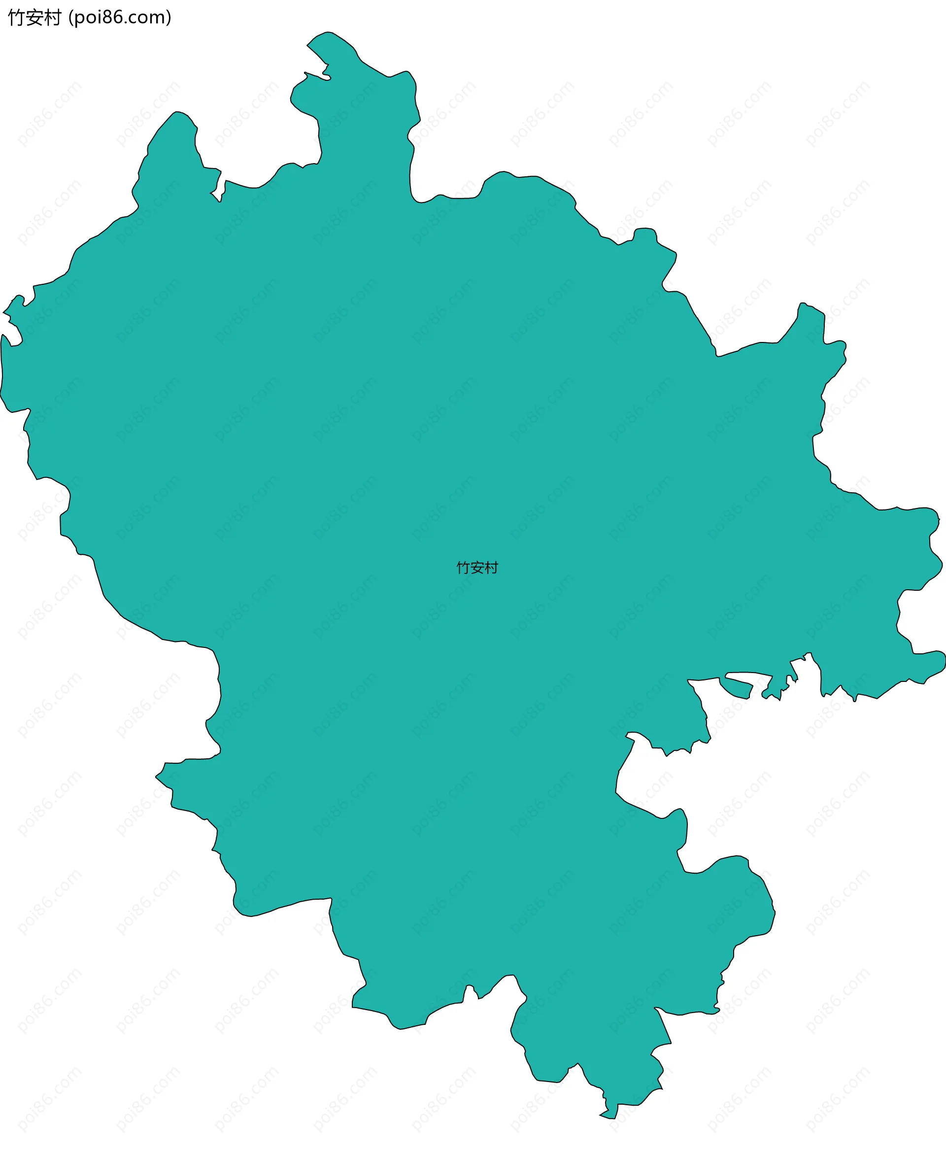 竹安村边界地图