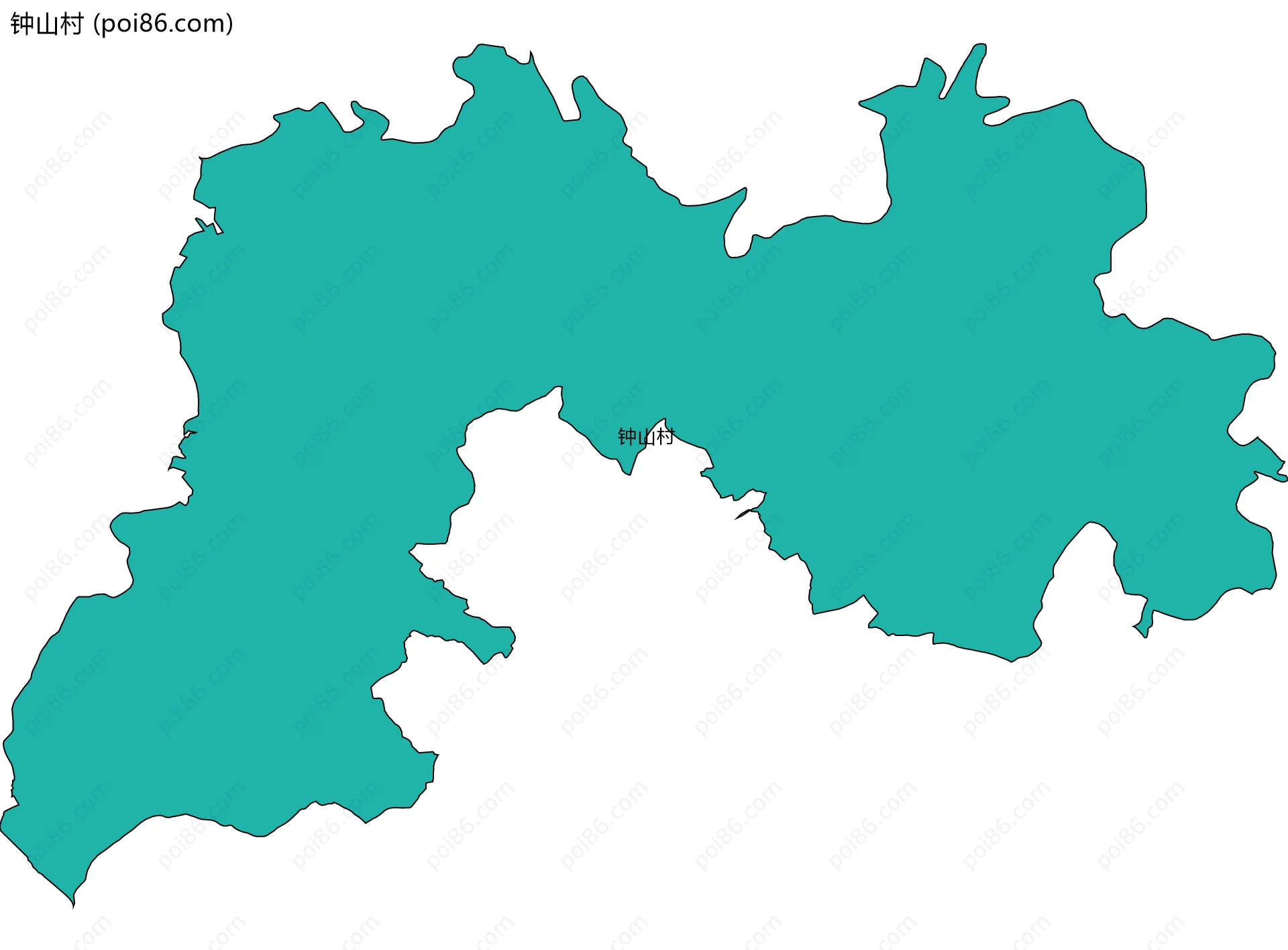 钟山村边界地图