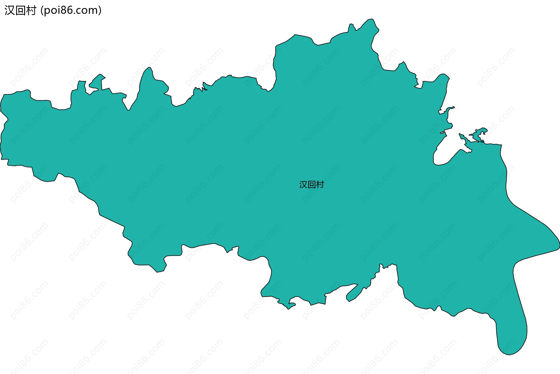 汉回村边界地图