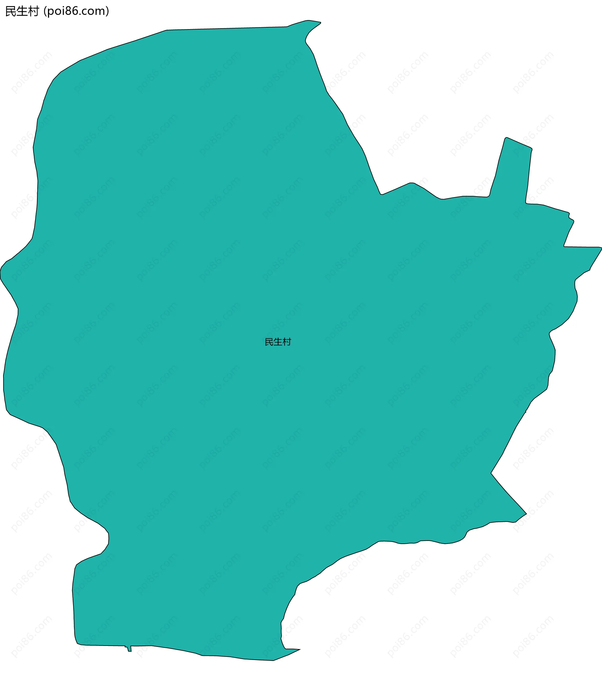 民生村边界地图