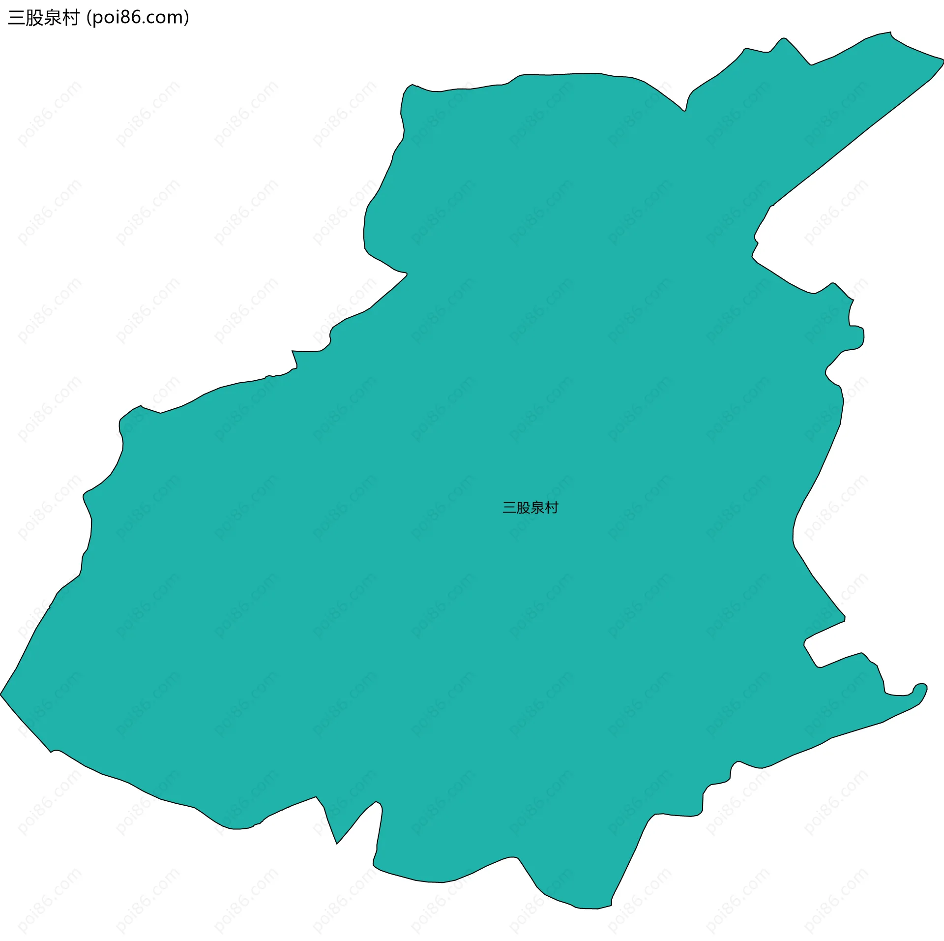 三股泉村边界地图