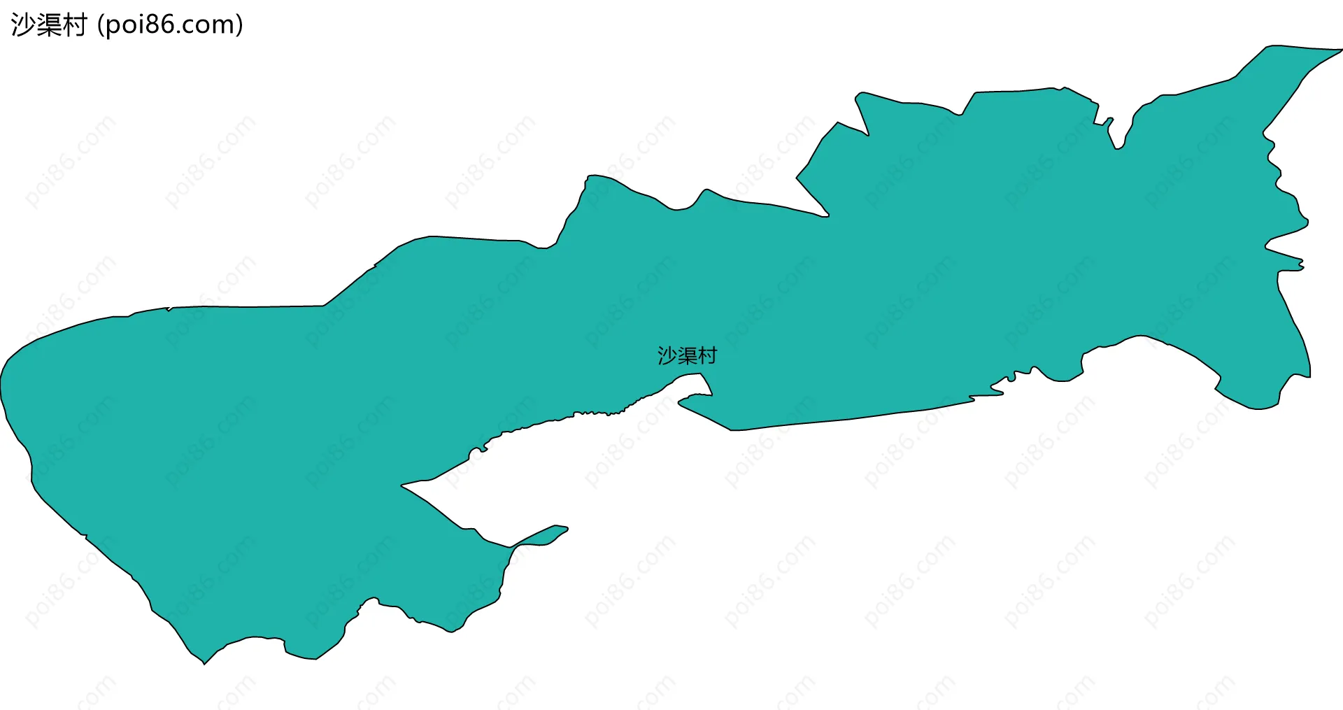 沙渠村边界地图