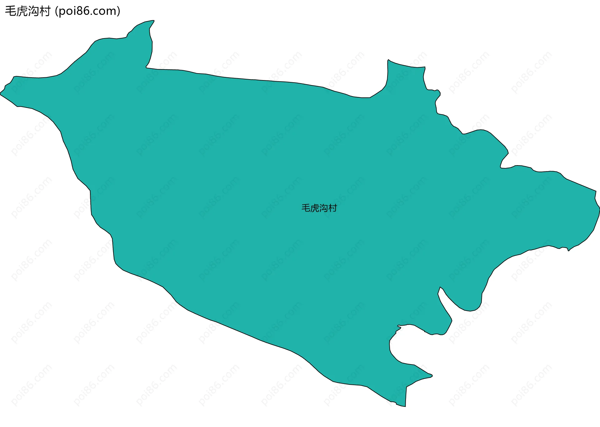 毛虎沟村边界地图