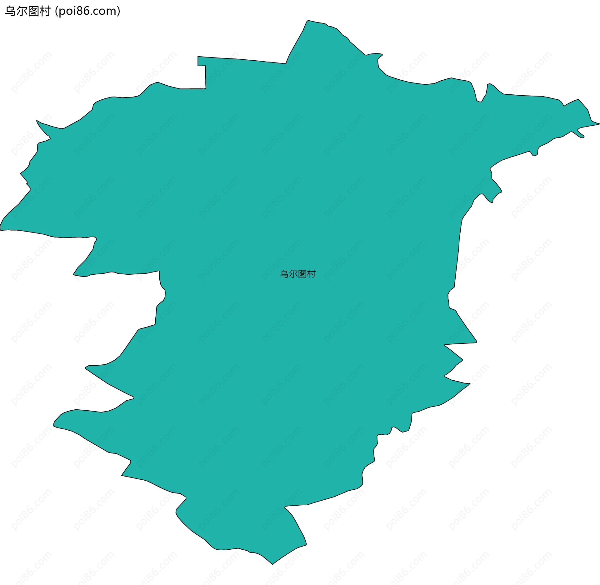 乌尔图村边界地图