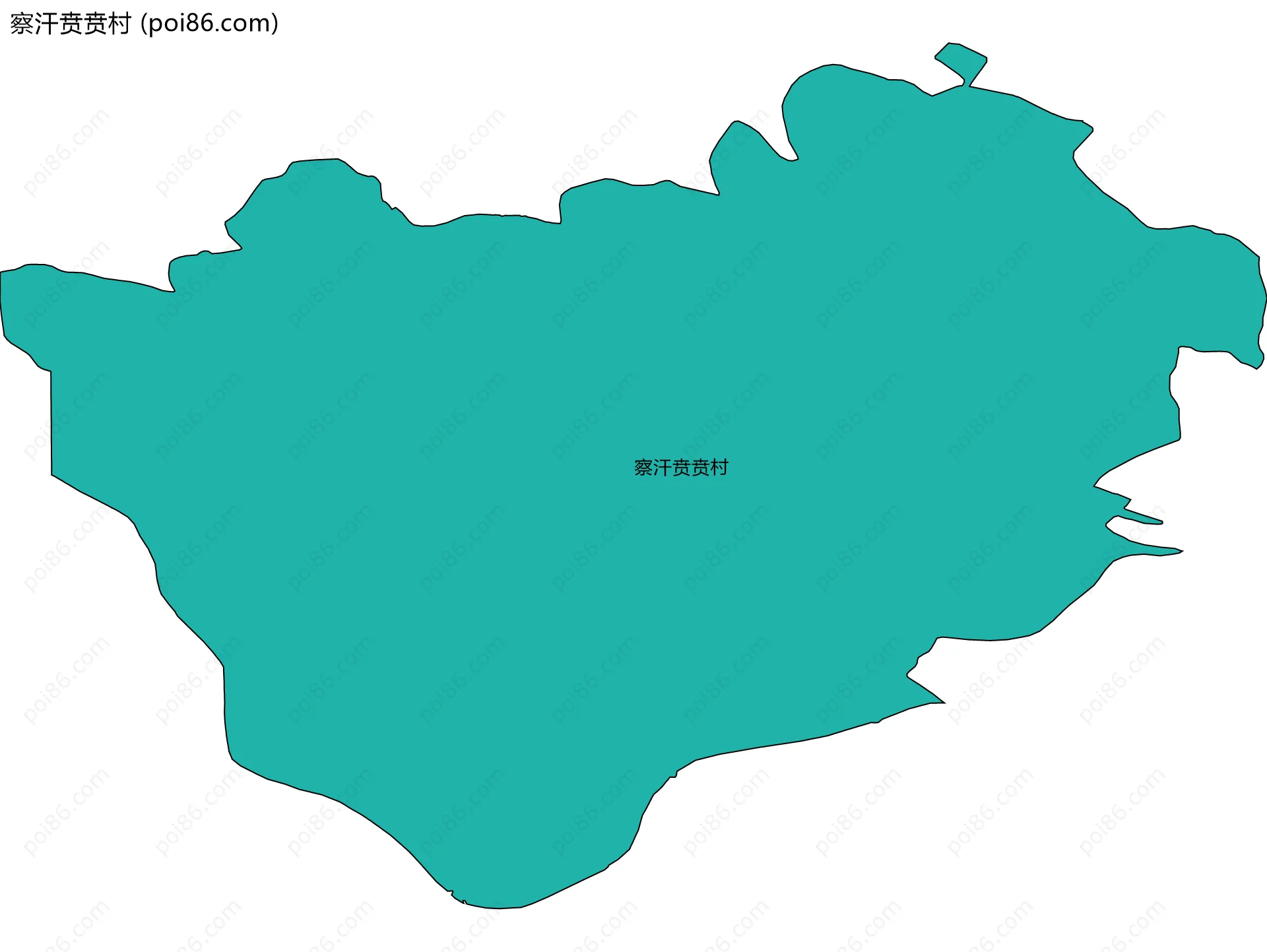 察汗贲贲村边界地图