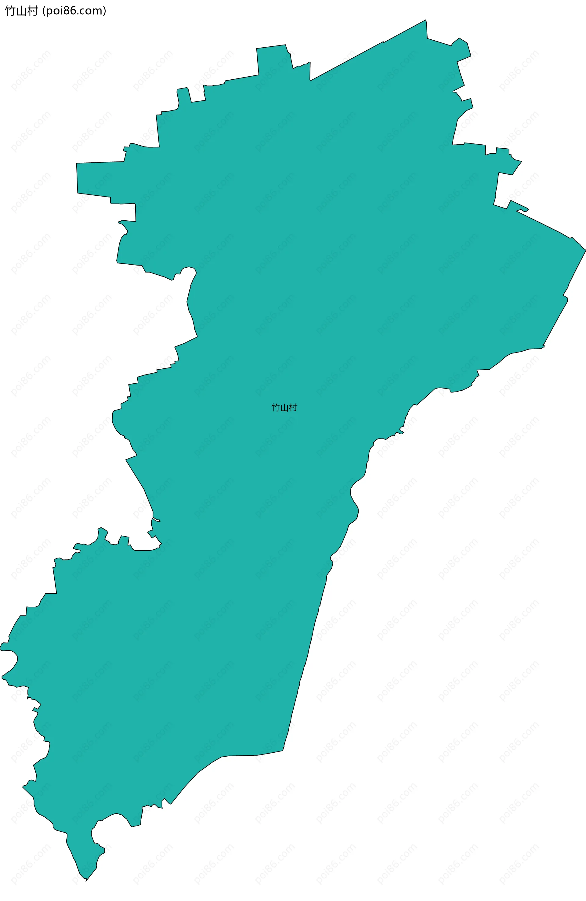 竹山村边界地图