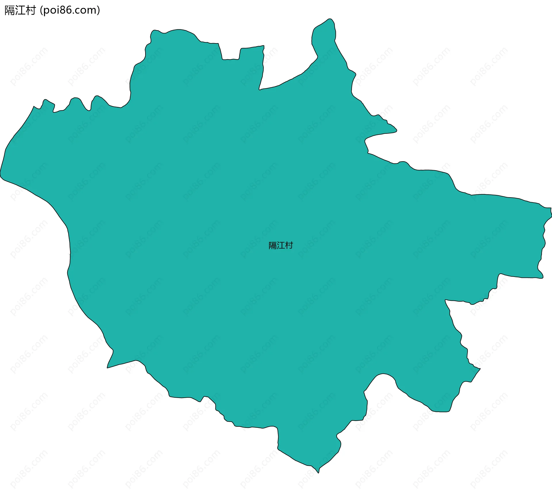 隔江村边界地图