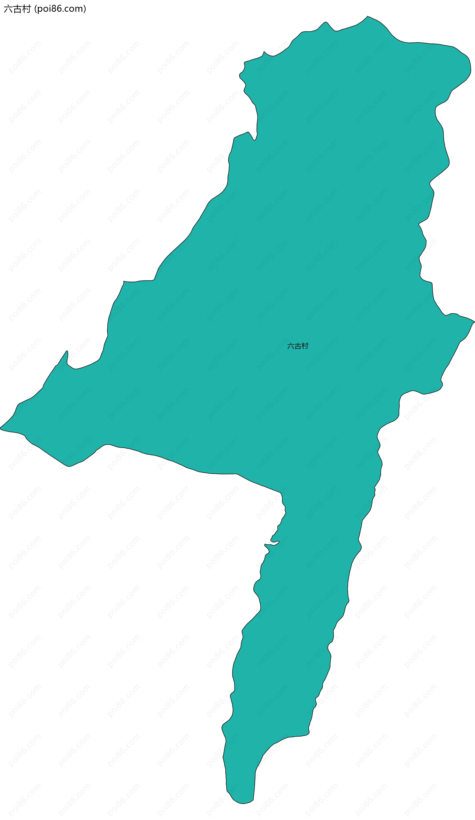 六古村边界地图