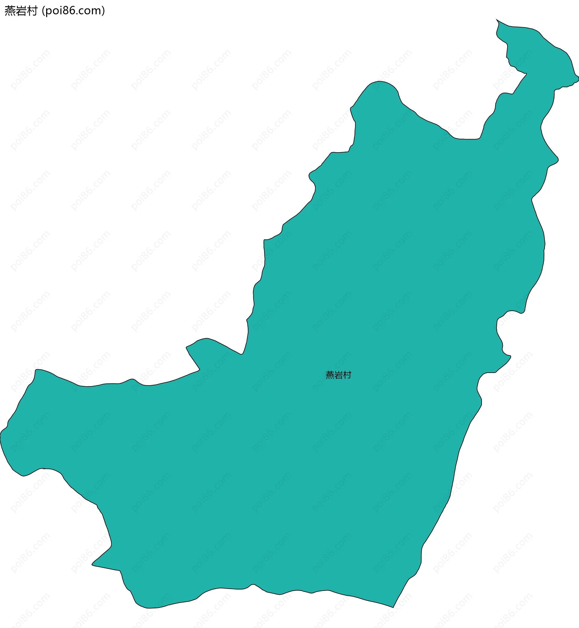 燕岩村边界地图