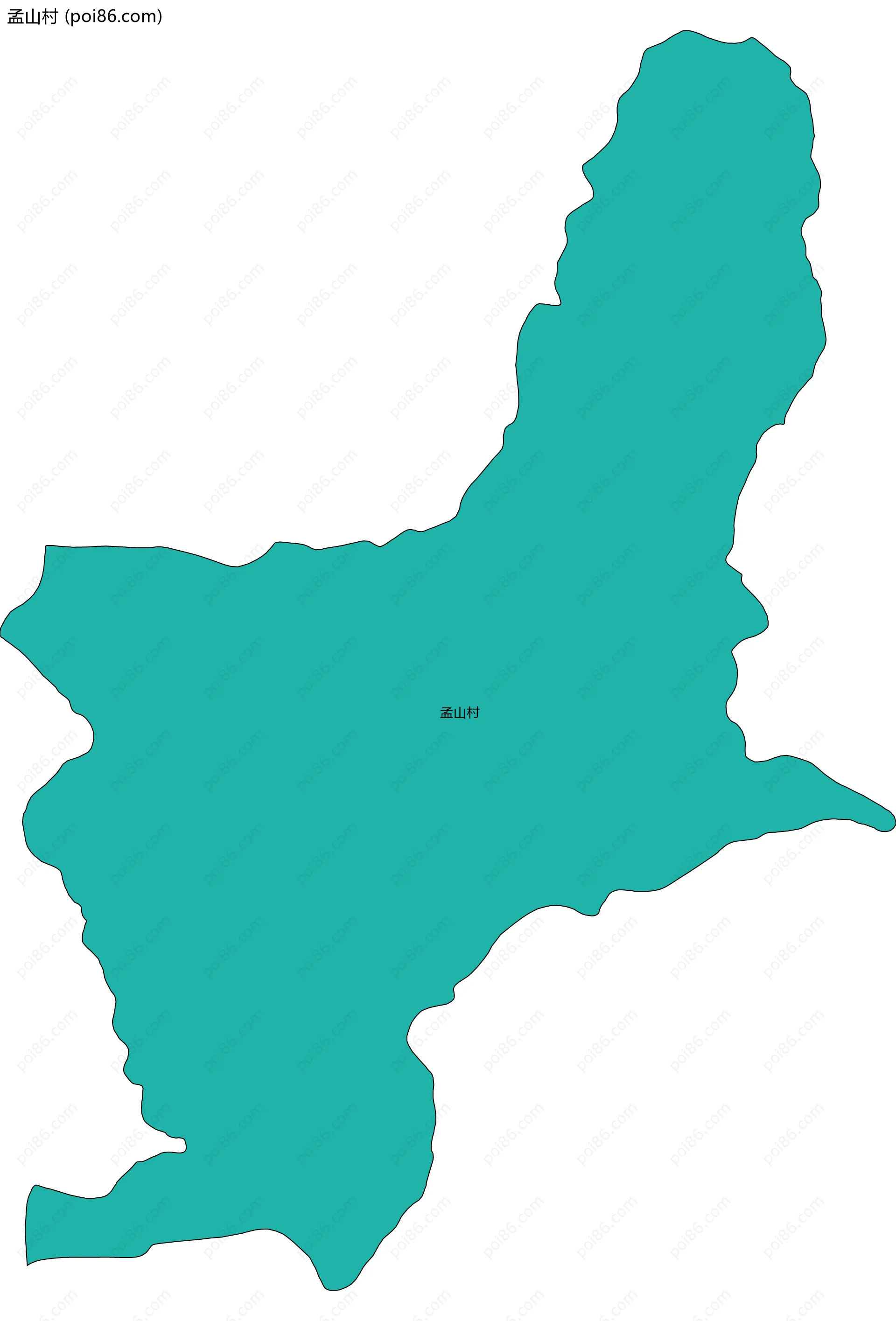 孟山村边界地图