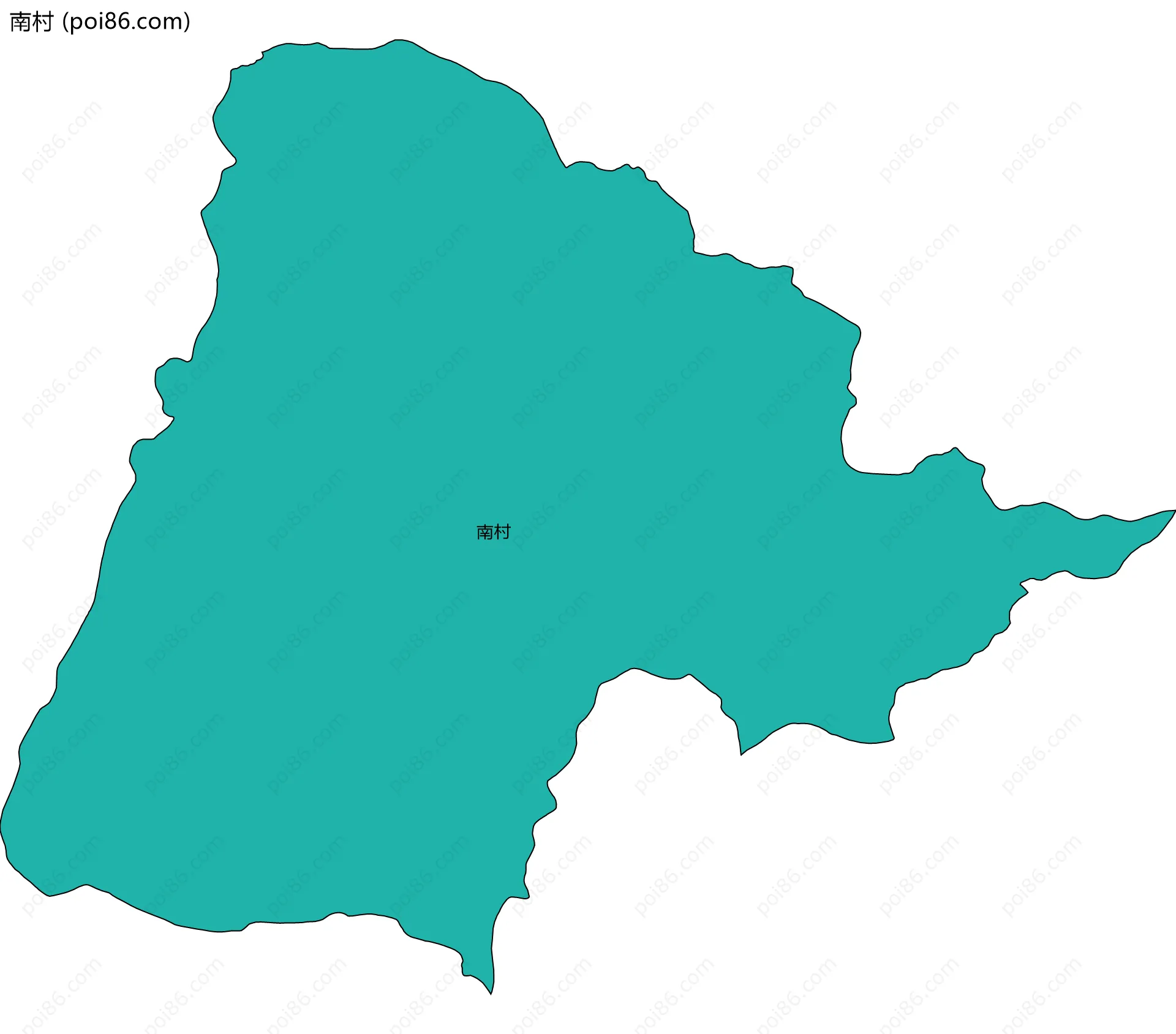 南村边界地图