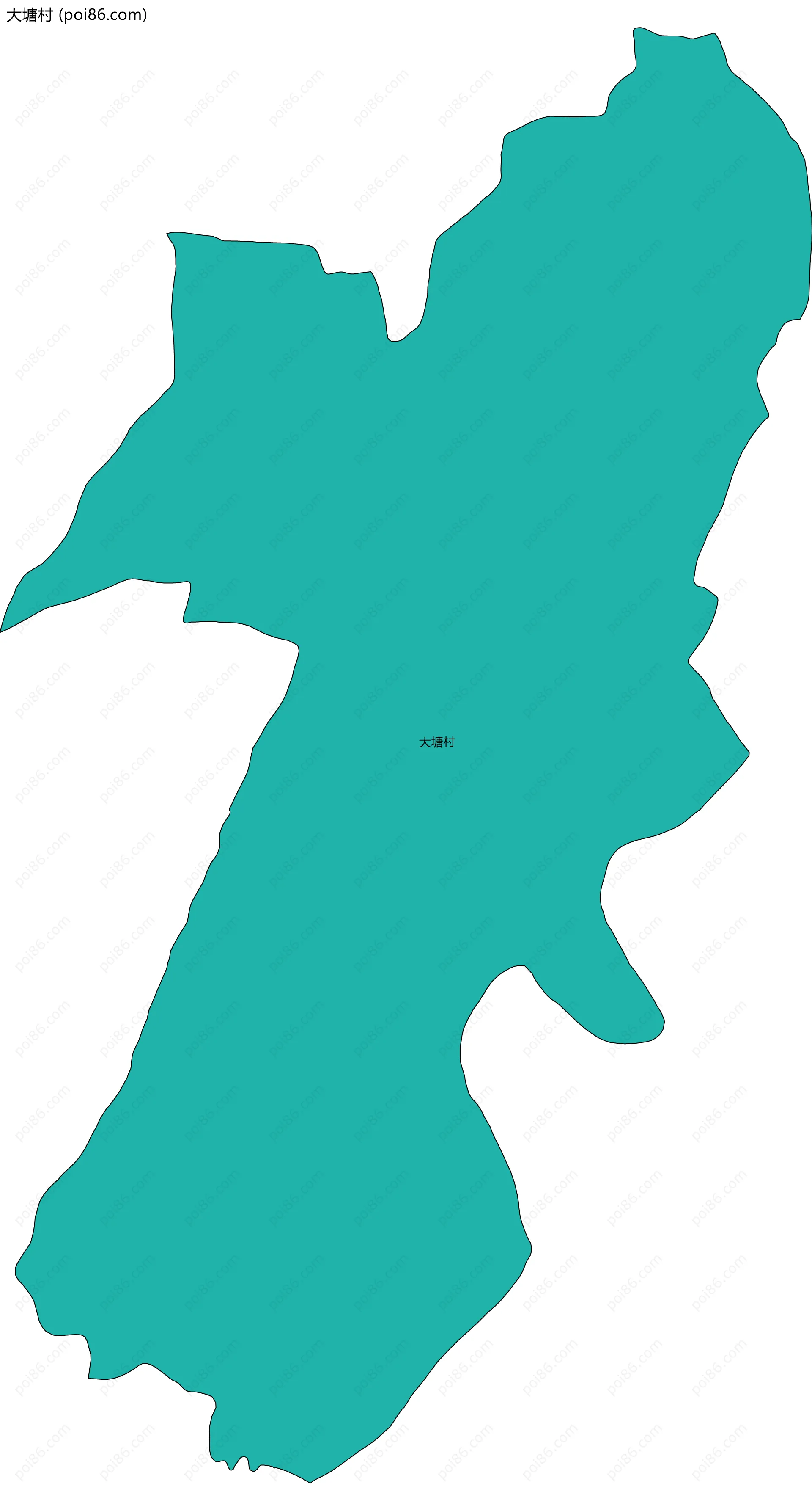 大塘村边界地图