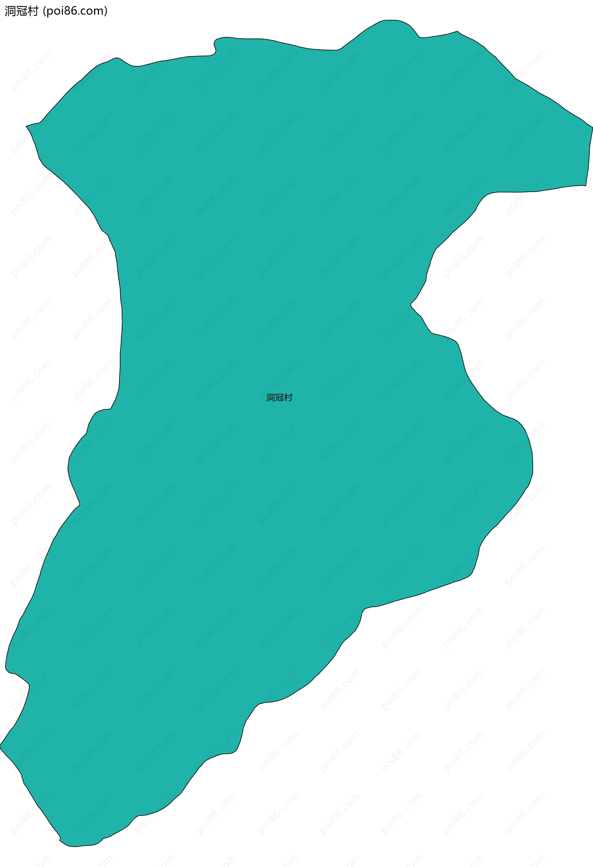 洞冠村边界地图