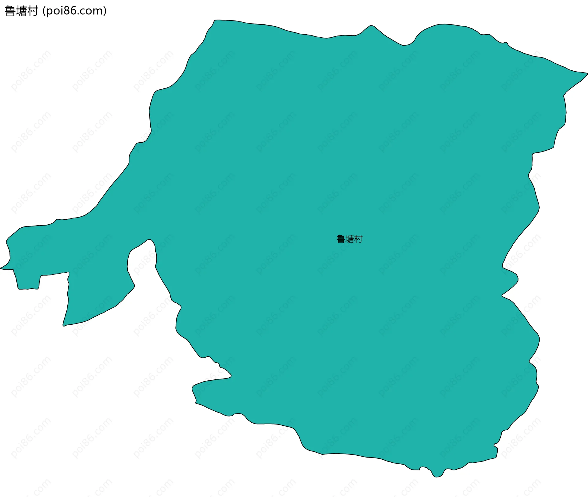 鲁塘村边界地图