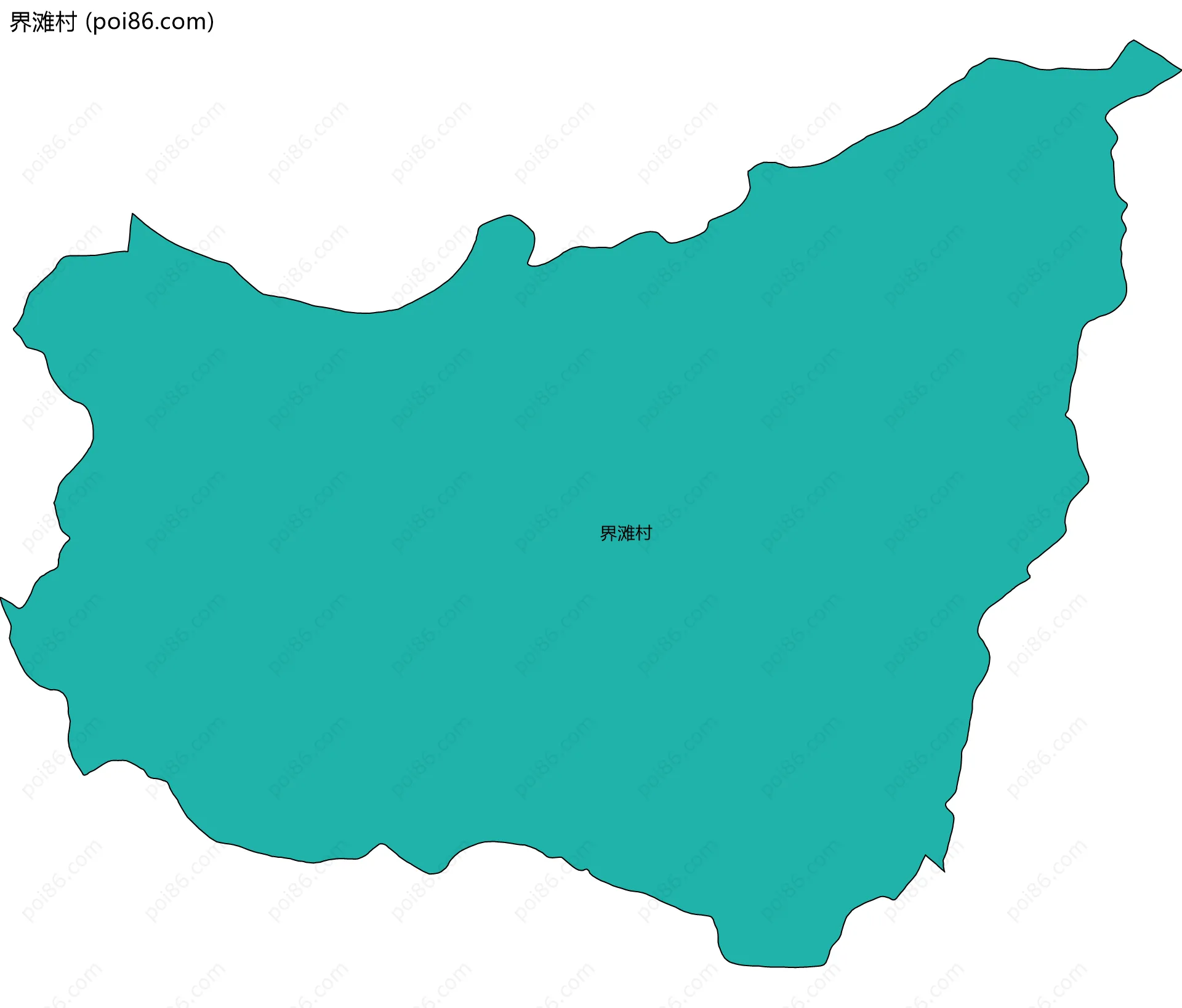 界滩村边界地图