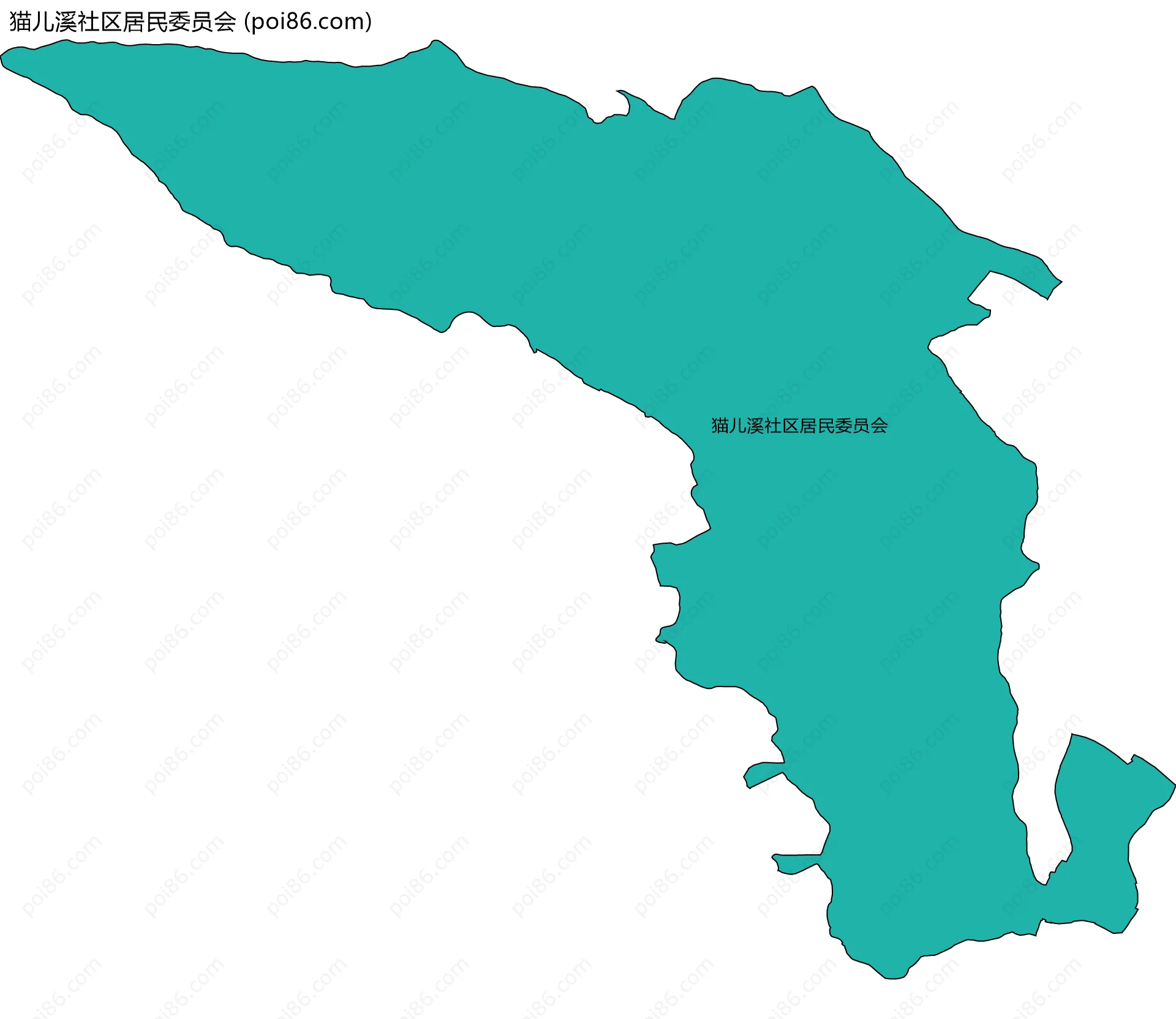 猫儿溪社区居民委员会边界地图