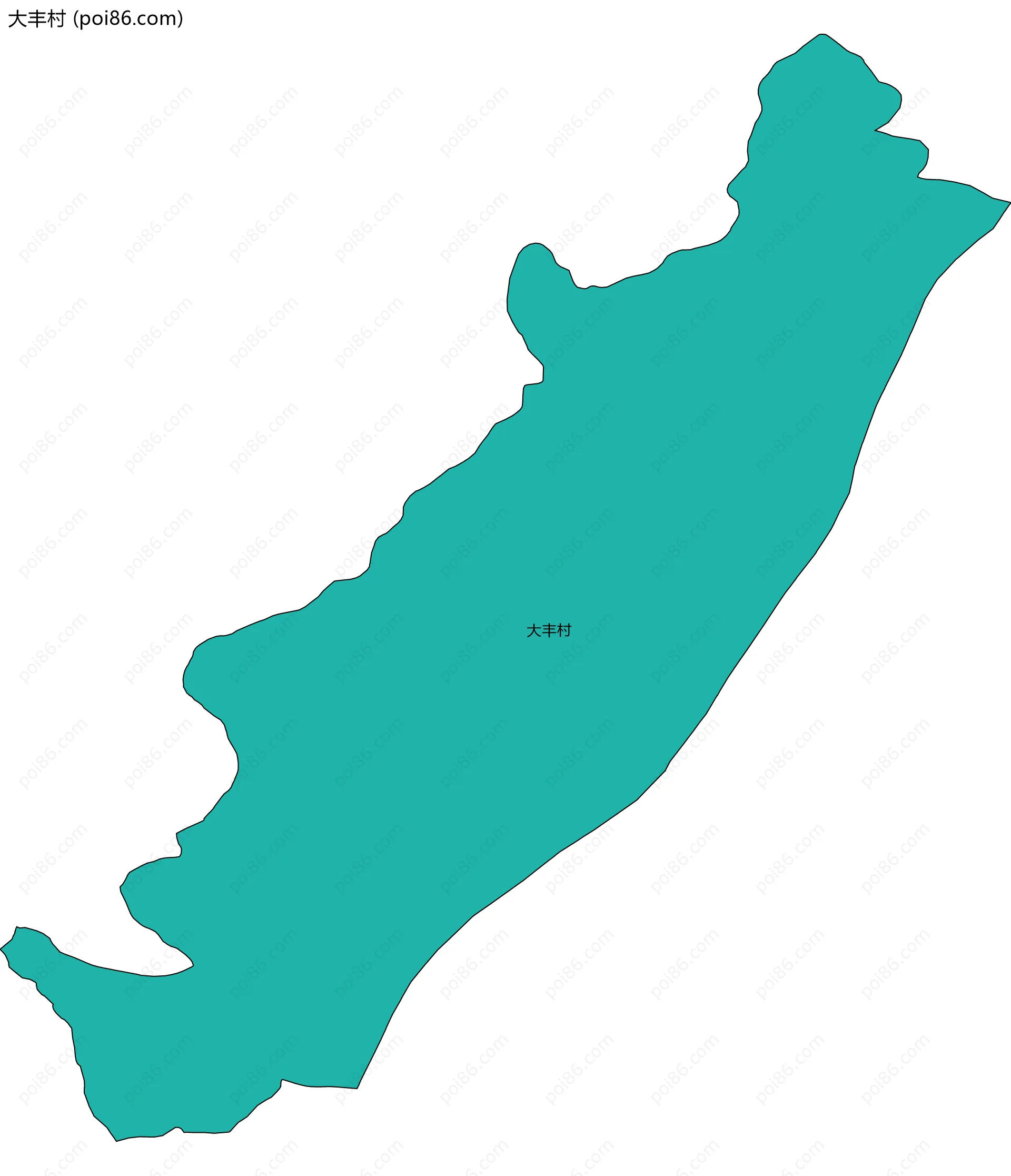 大丰村边界地图