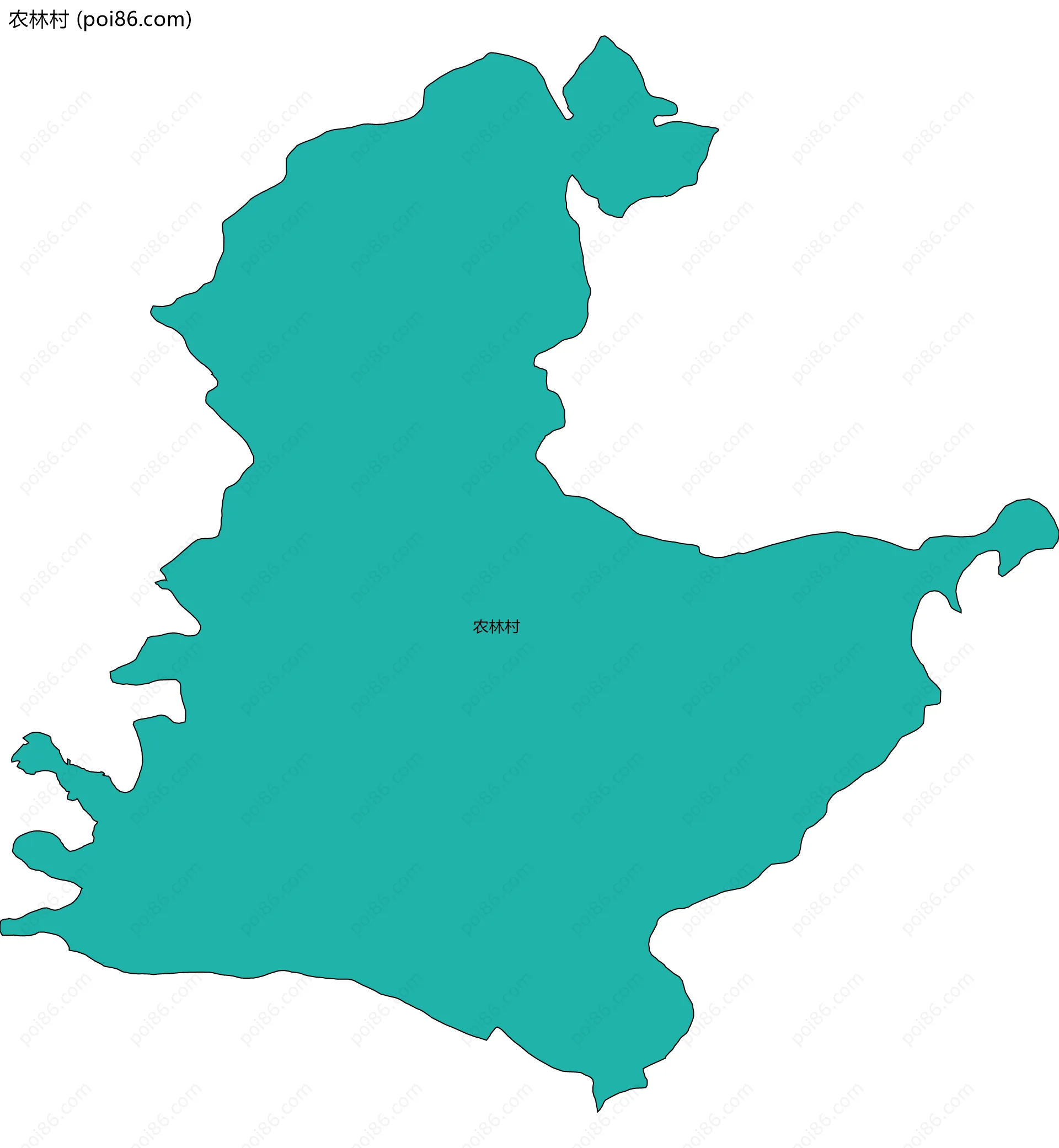 农林村边界地图