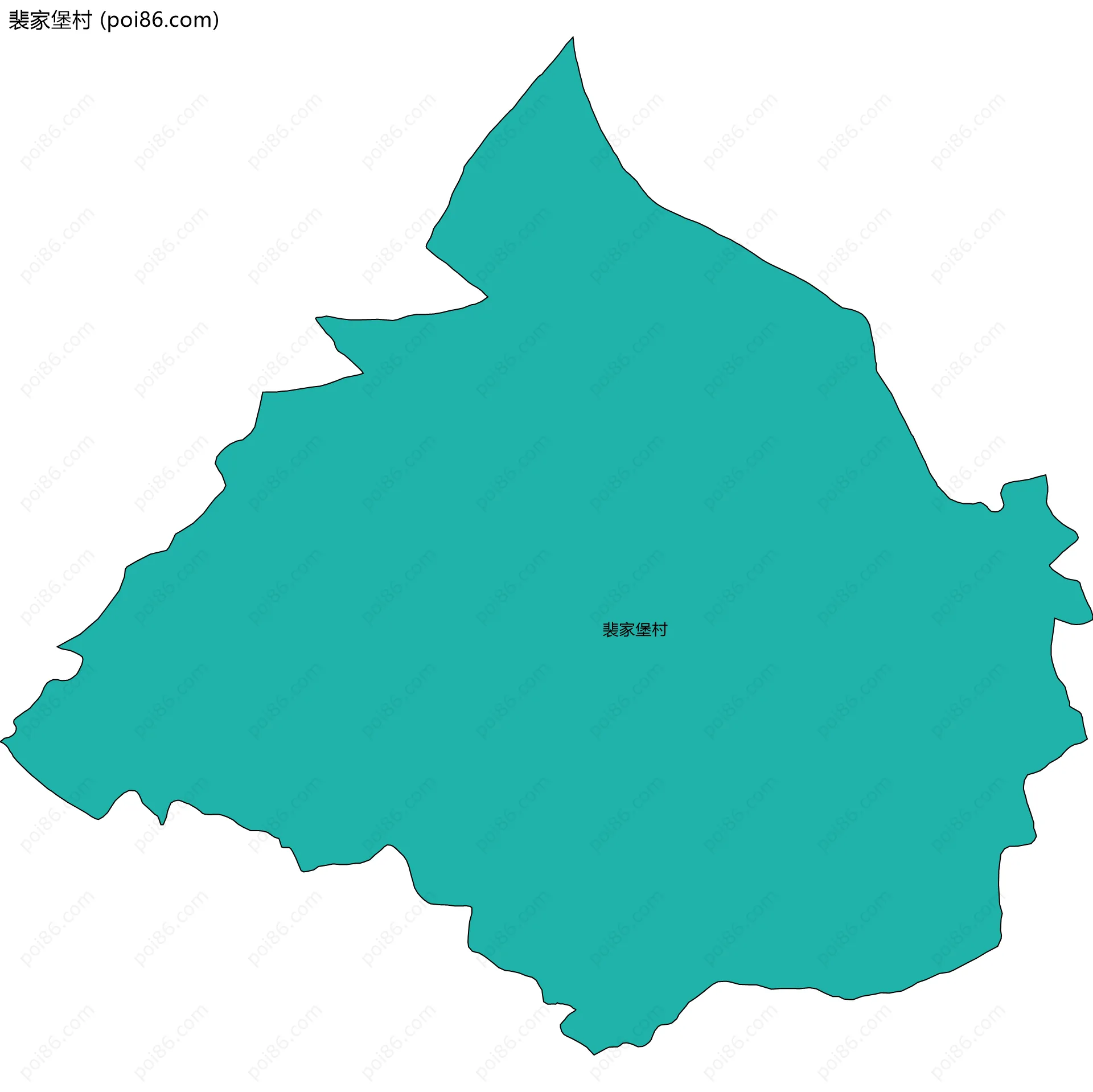 裴家堡村边界地图