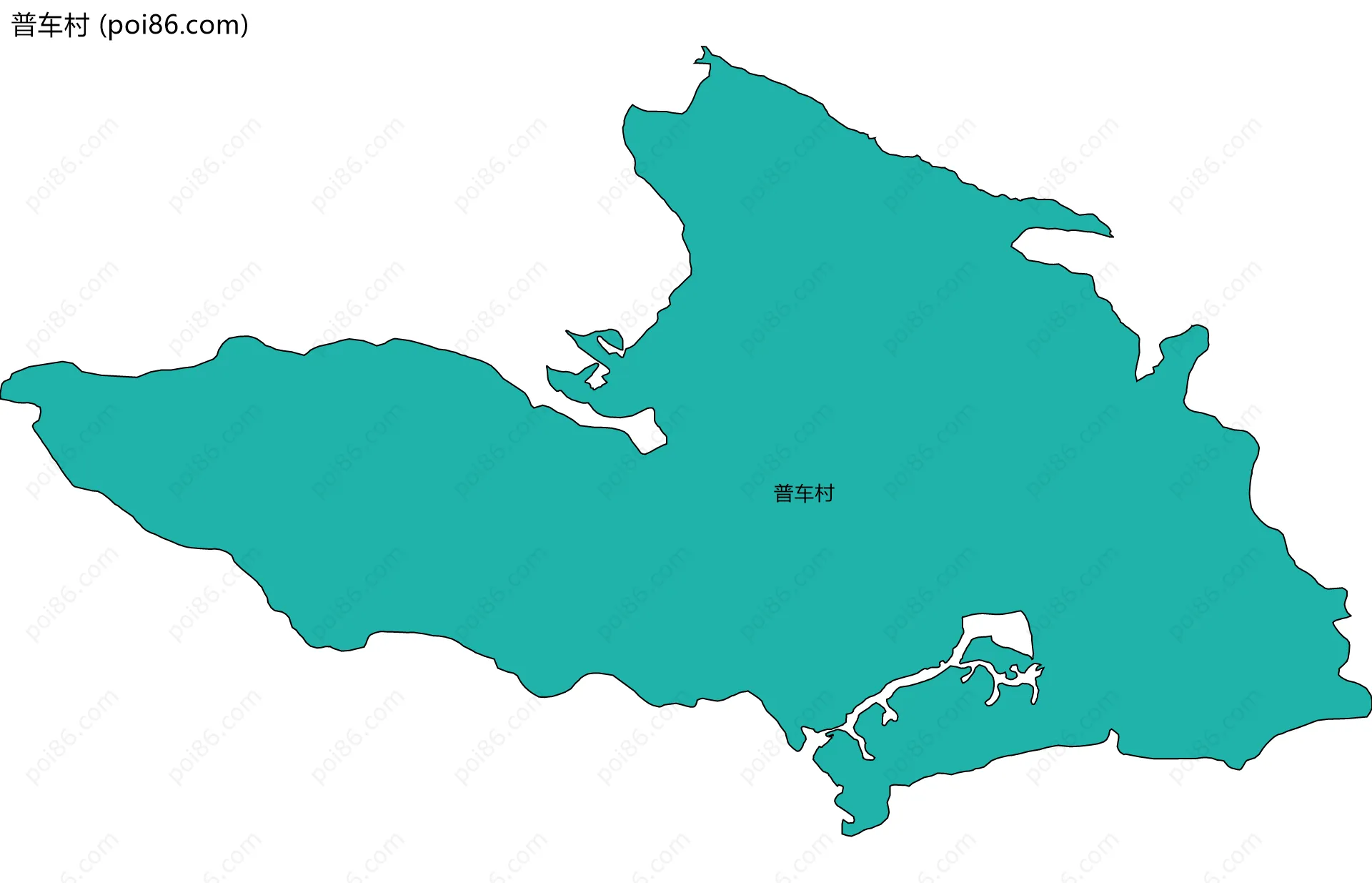普车村边界地图