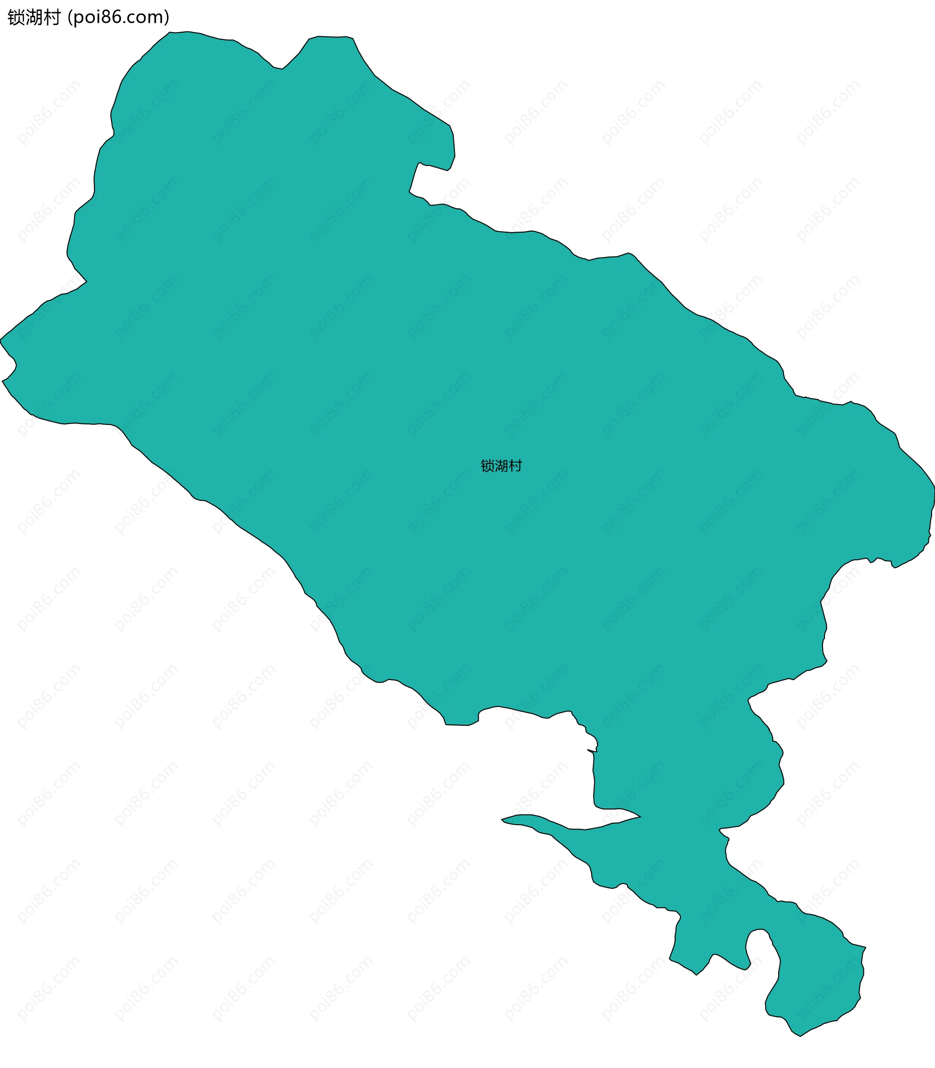 锁湖村边界地图