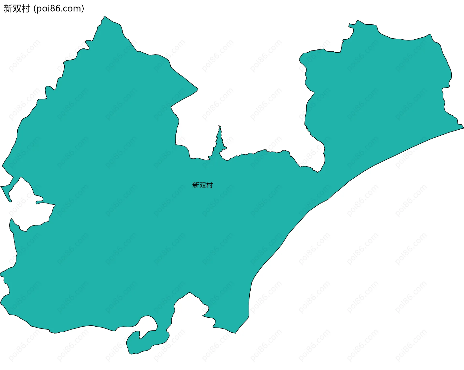 新双村边界地图