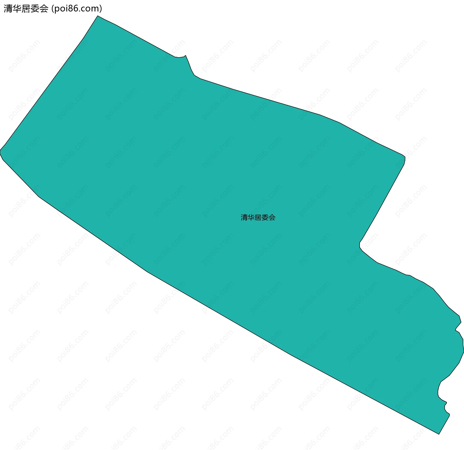 清华居委会边界地图