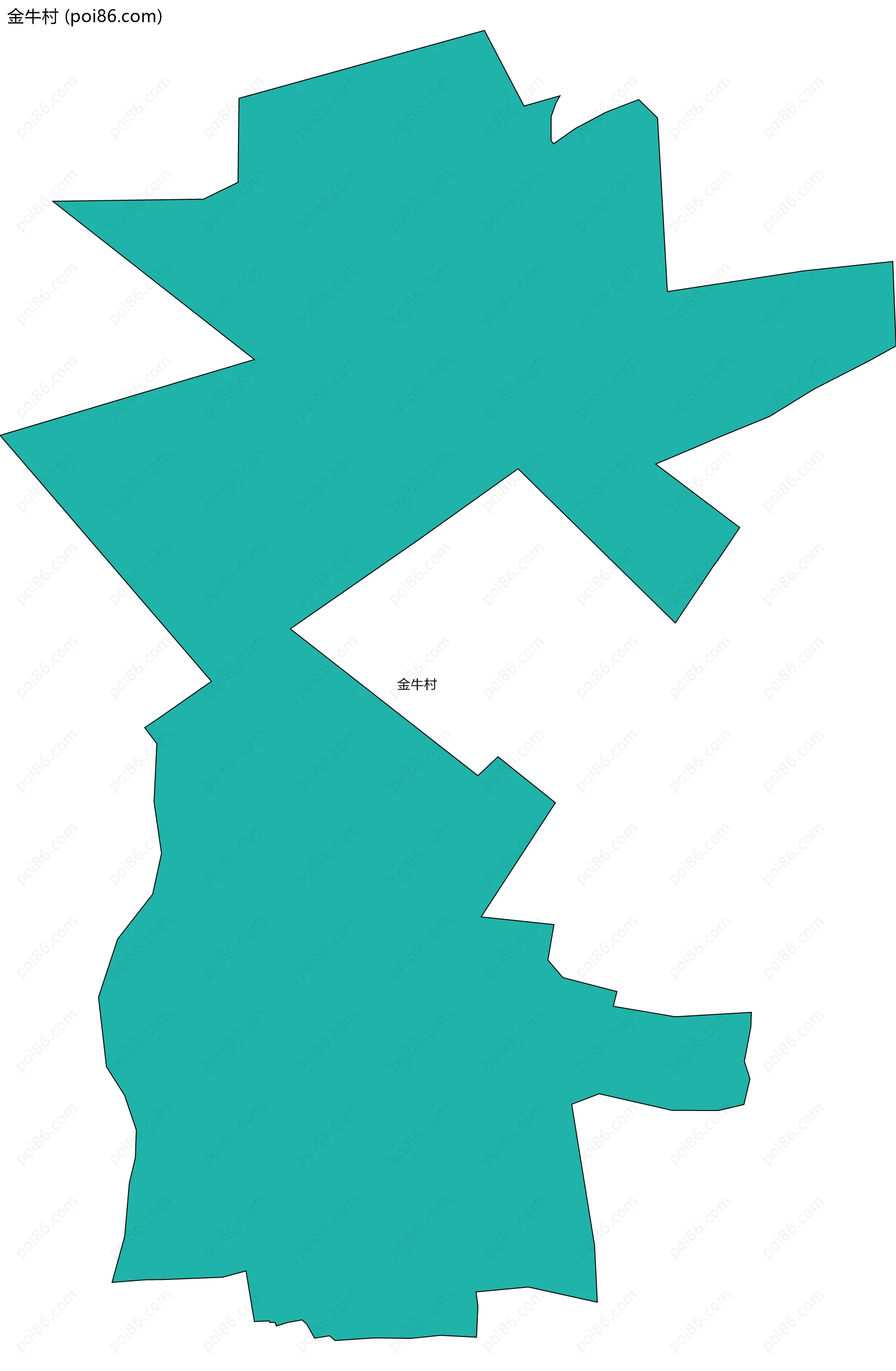 金牛村边界地图