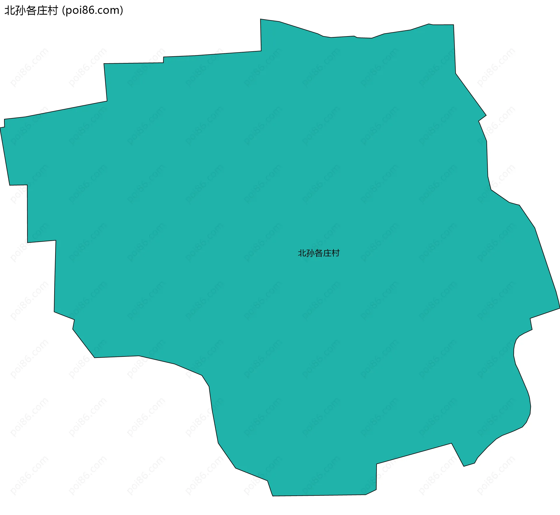 北孙各庄村边界地图