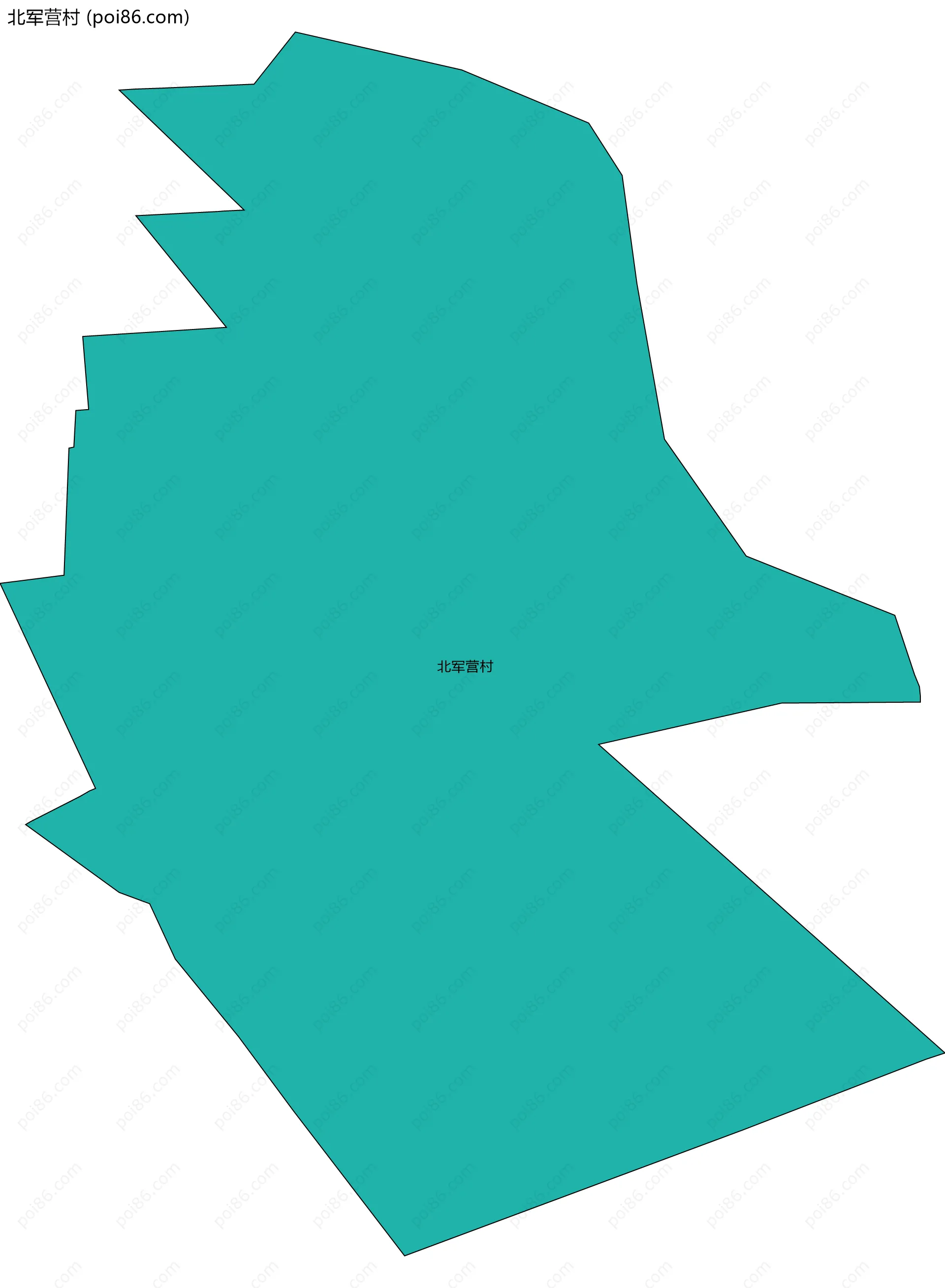 北军营村边界地图