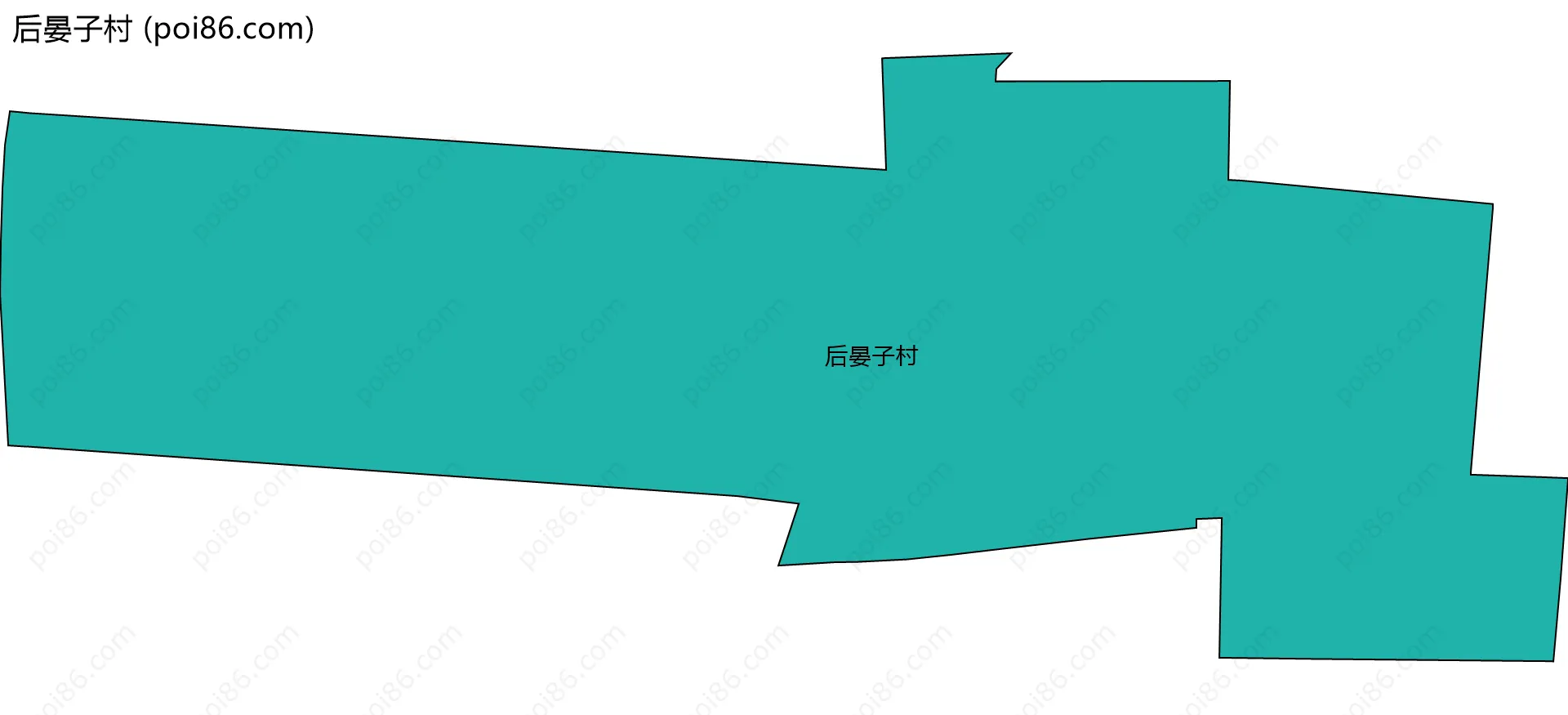 后晏子村边界地图