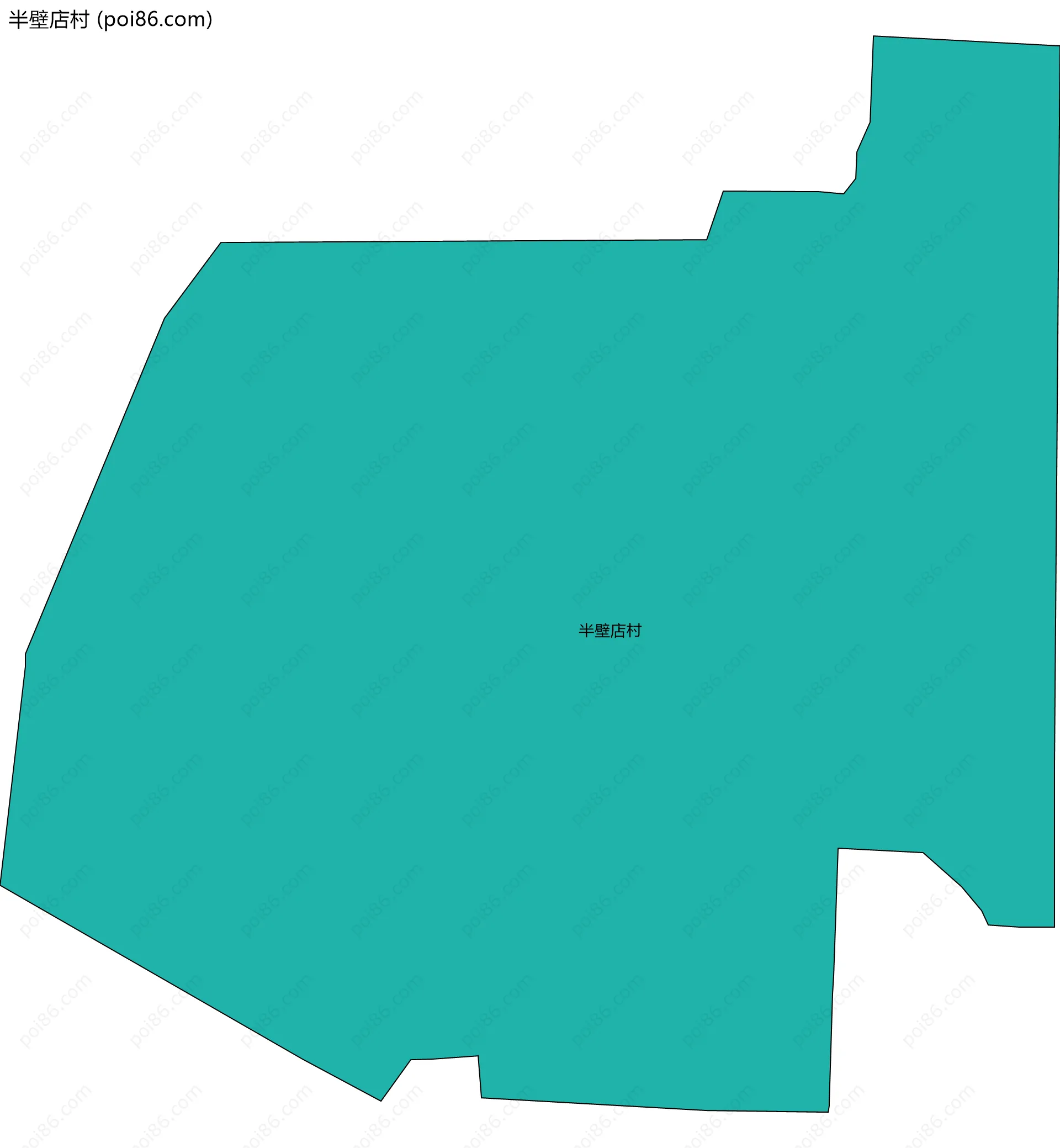半壁店村边界地图