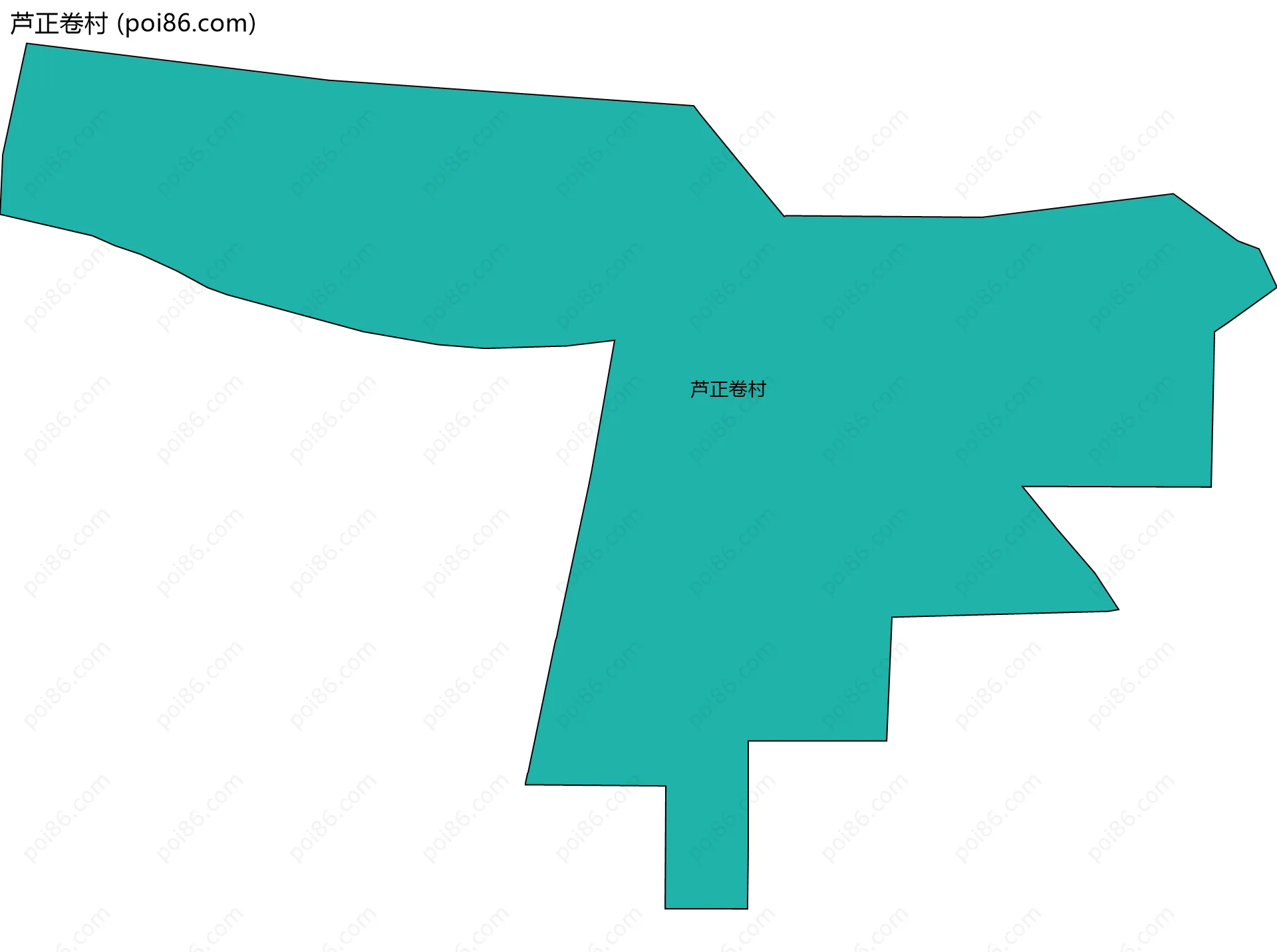芦正卷村边界地图