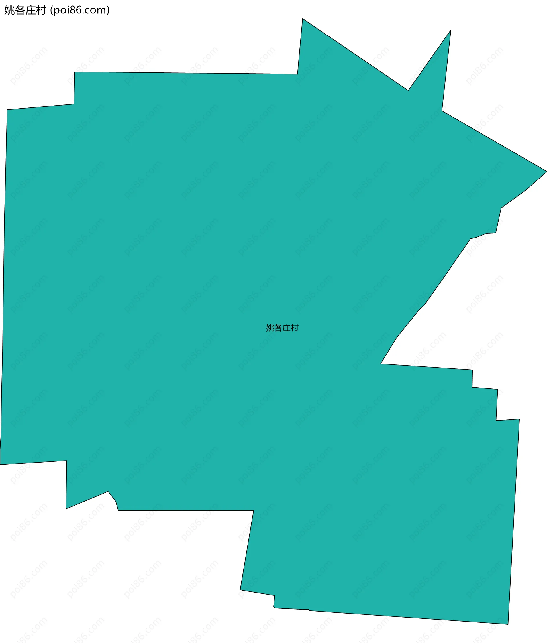 姚各庄村边界地图