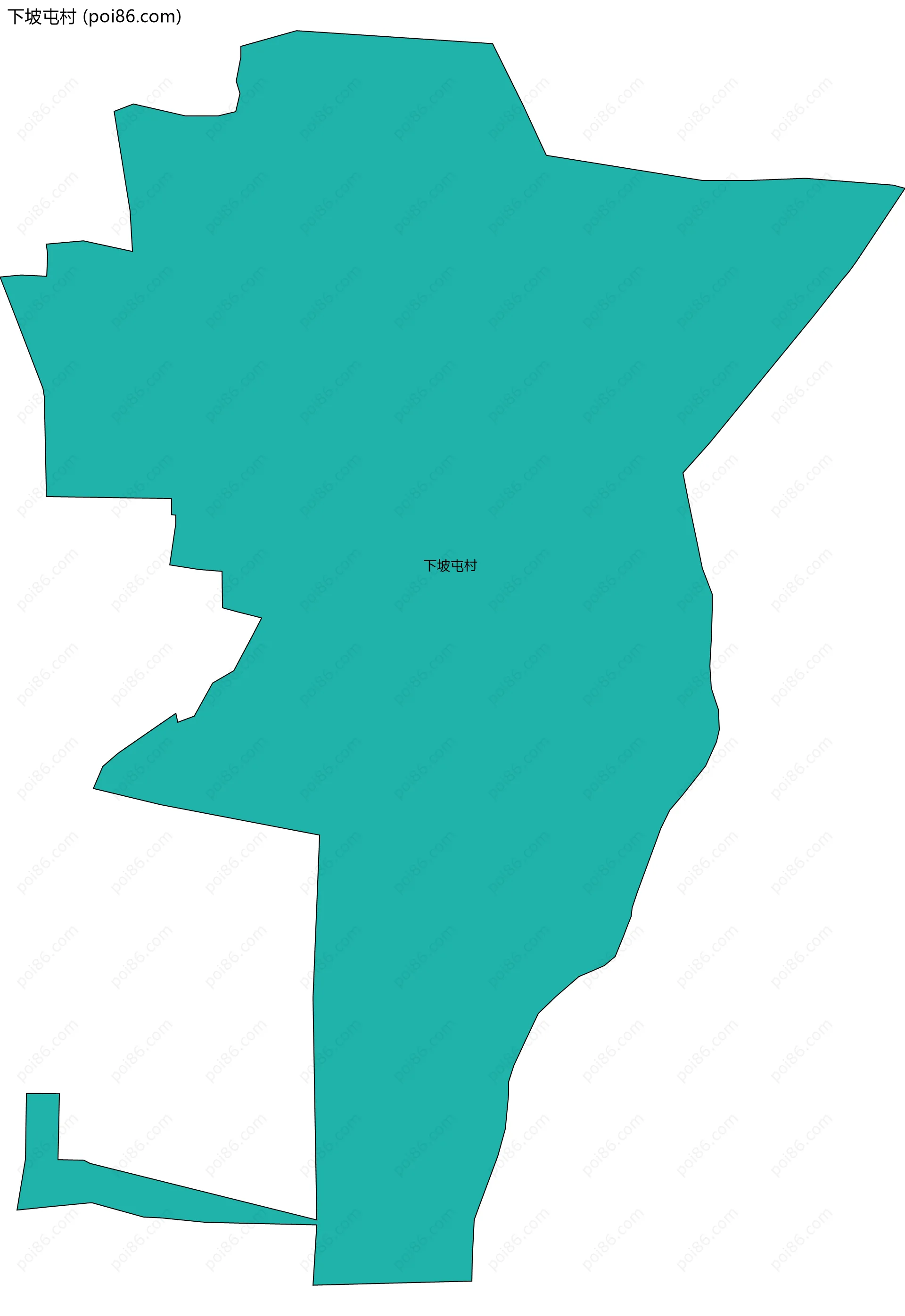下坡屯村边界地图