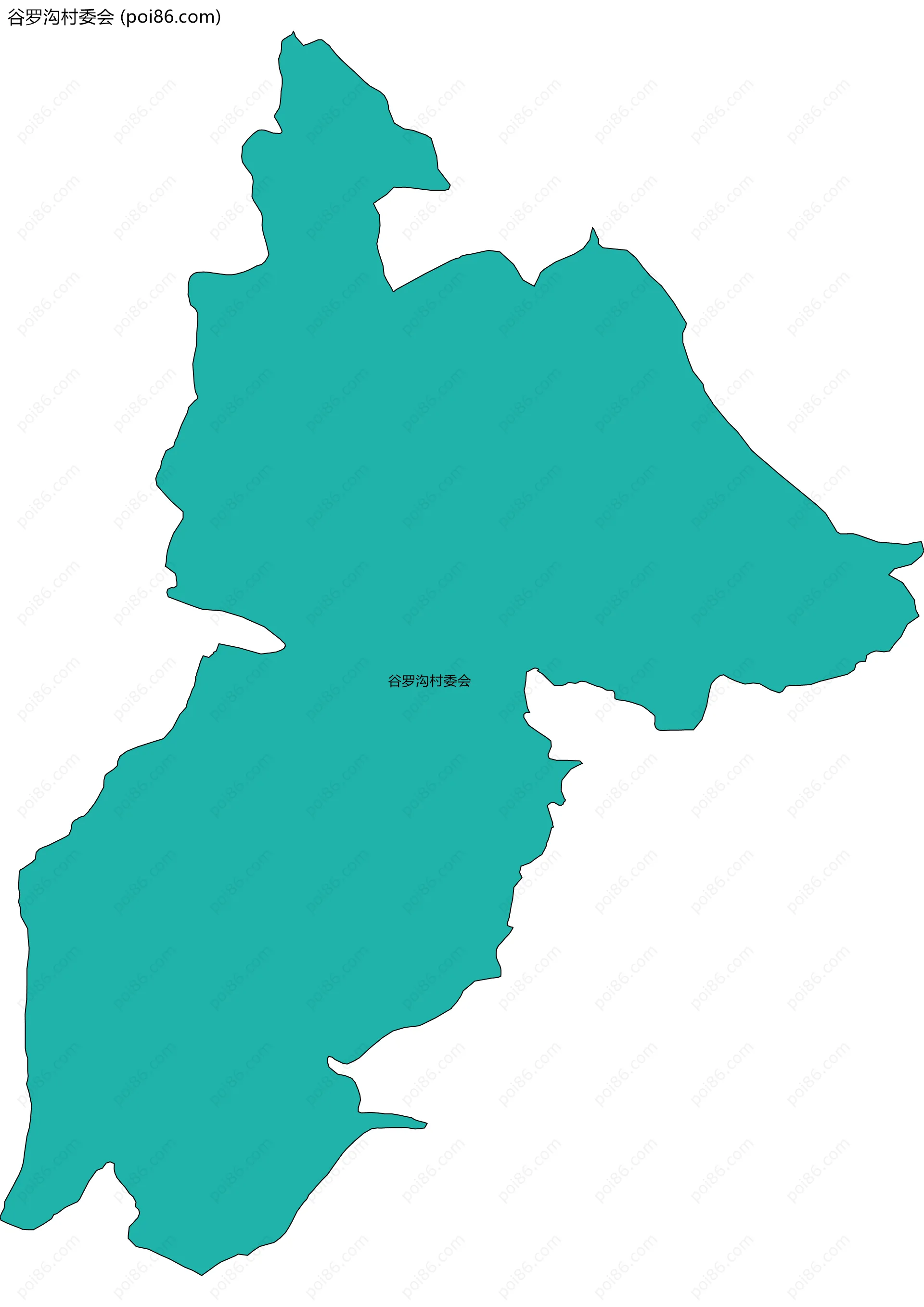 谷罗沟村委会边界地图