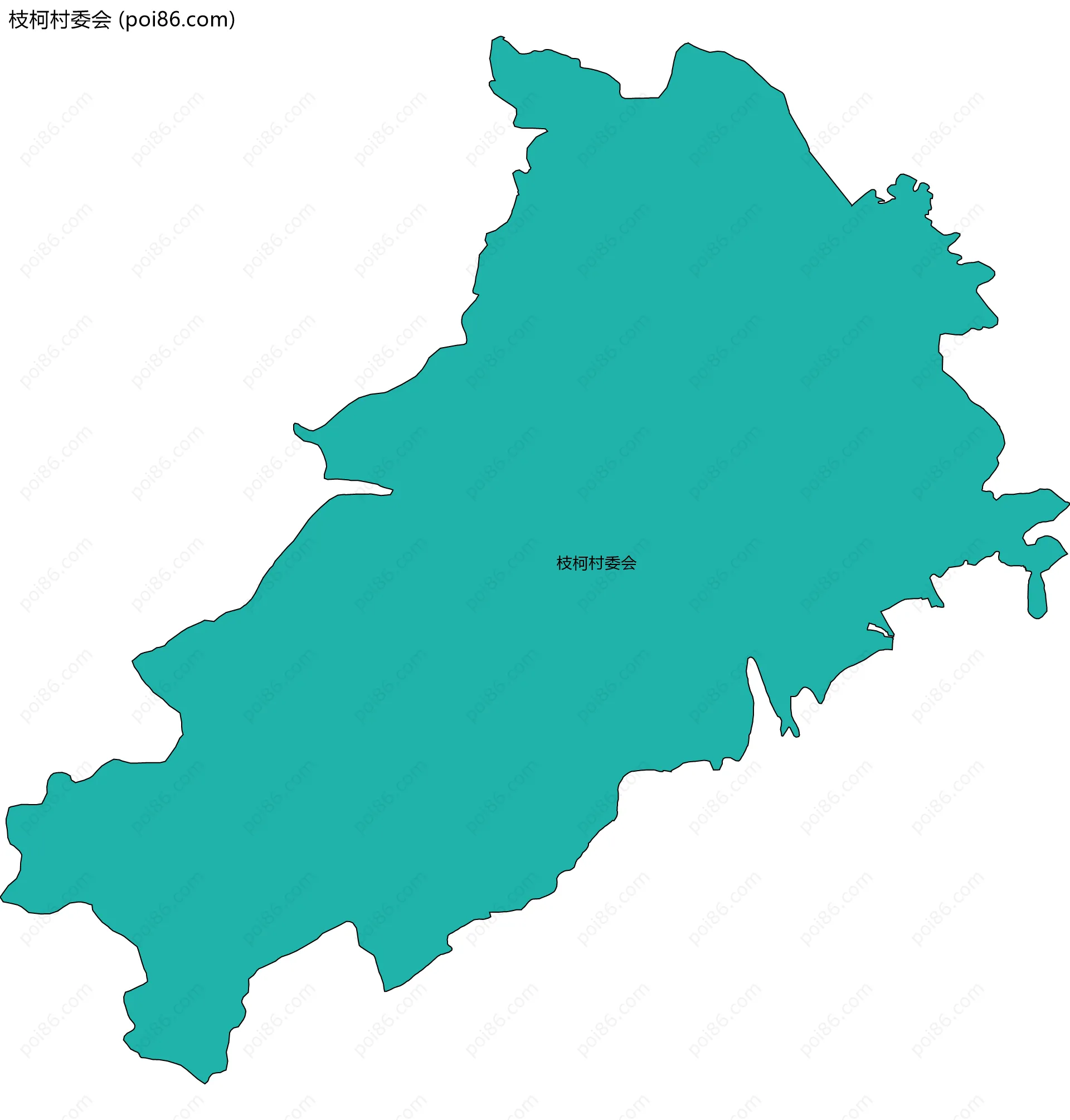 枝柯村委会边界地图