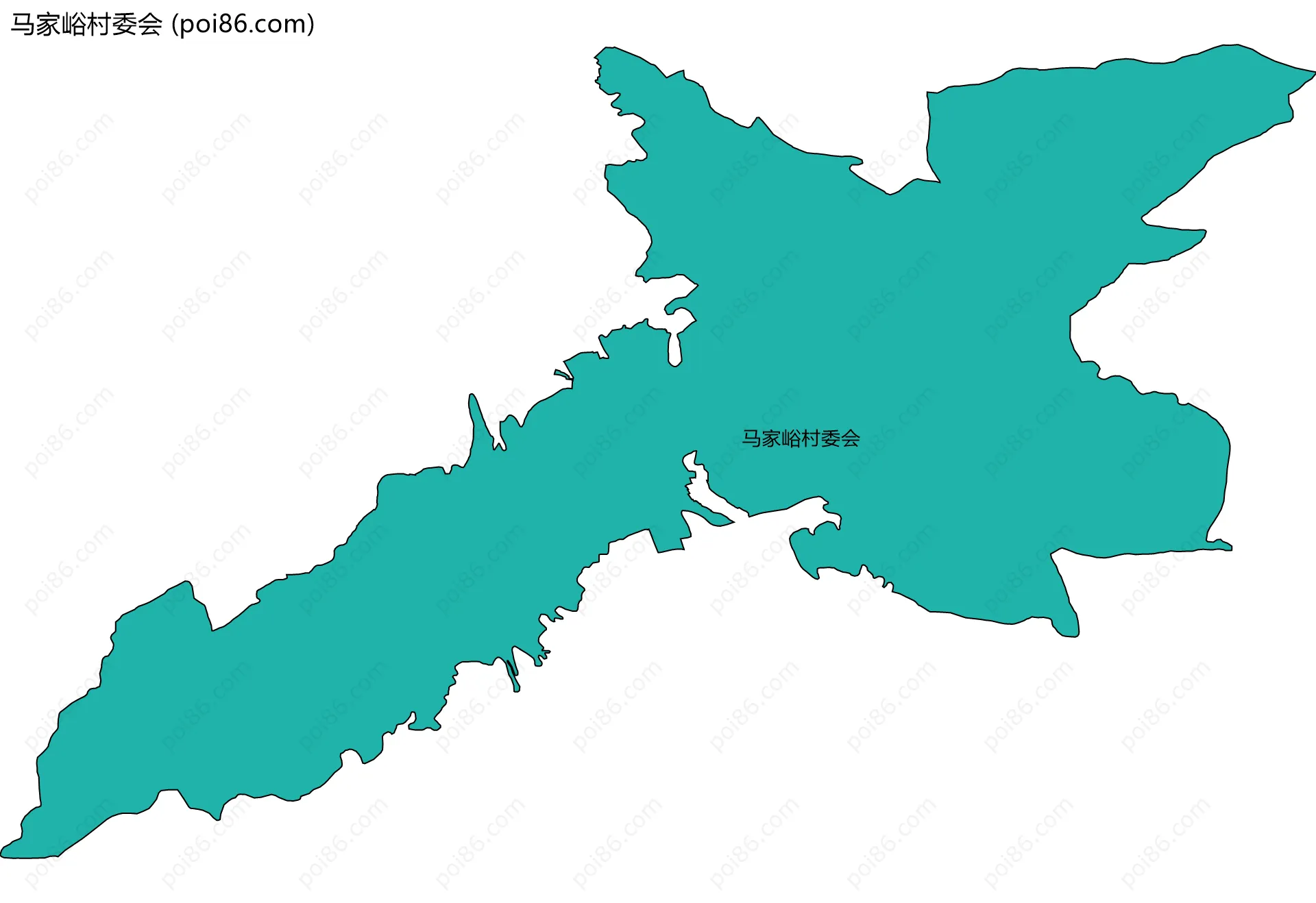 马家峪村委会边界地图