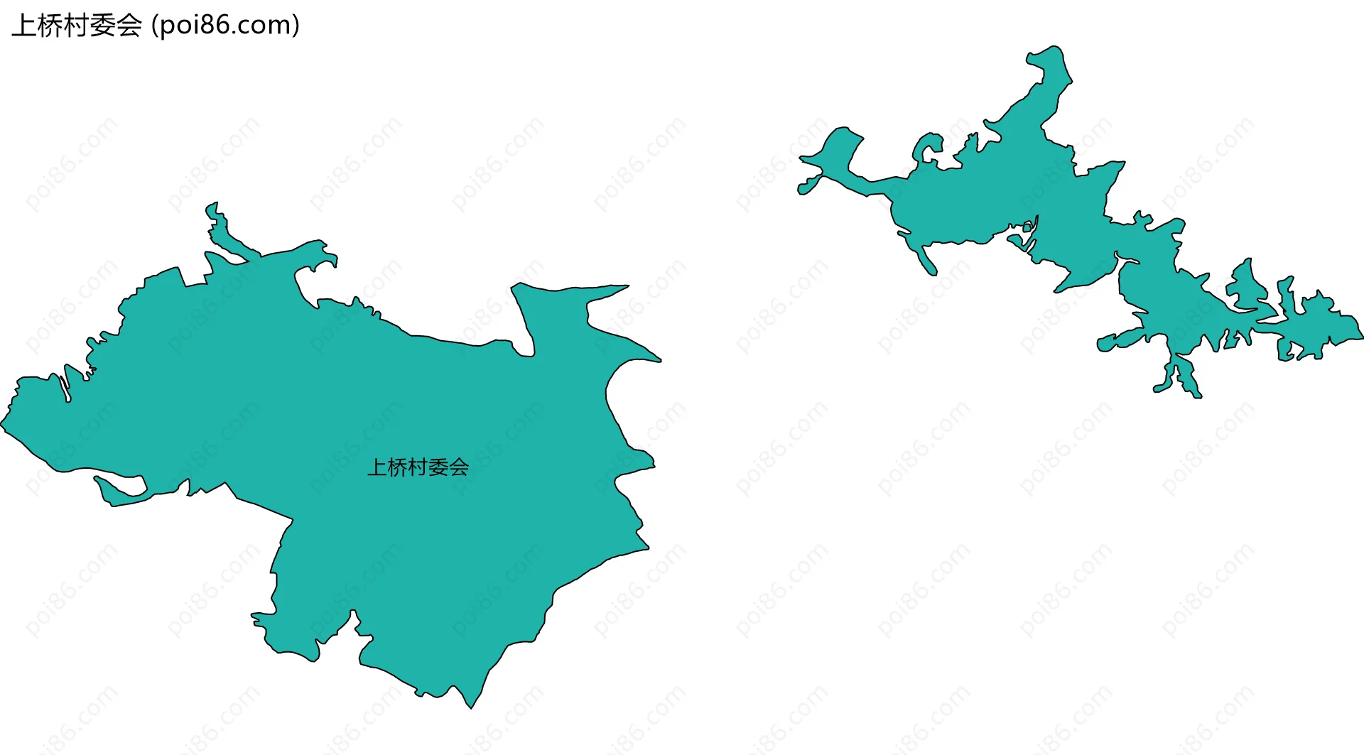 上桥村委会边界地图