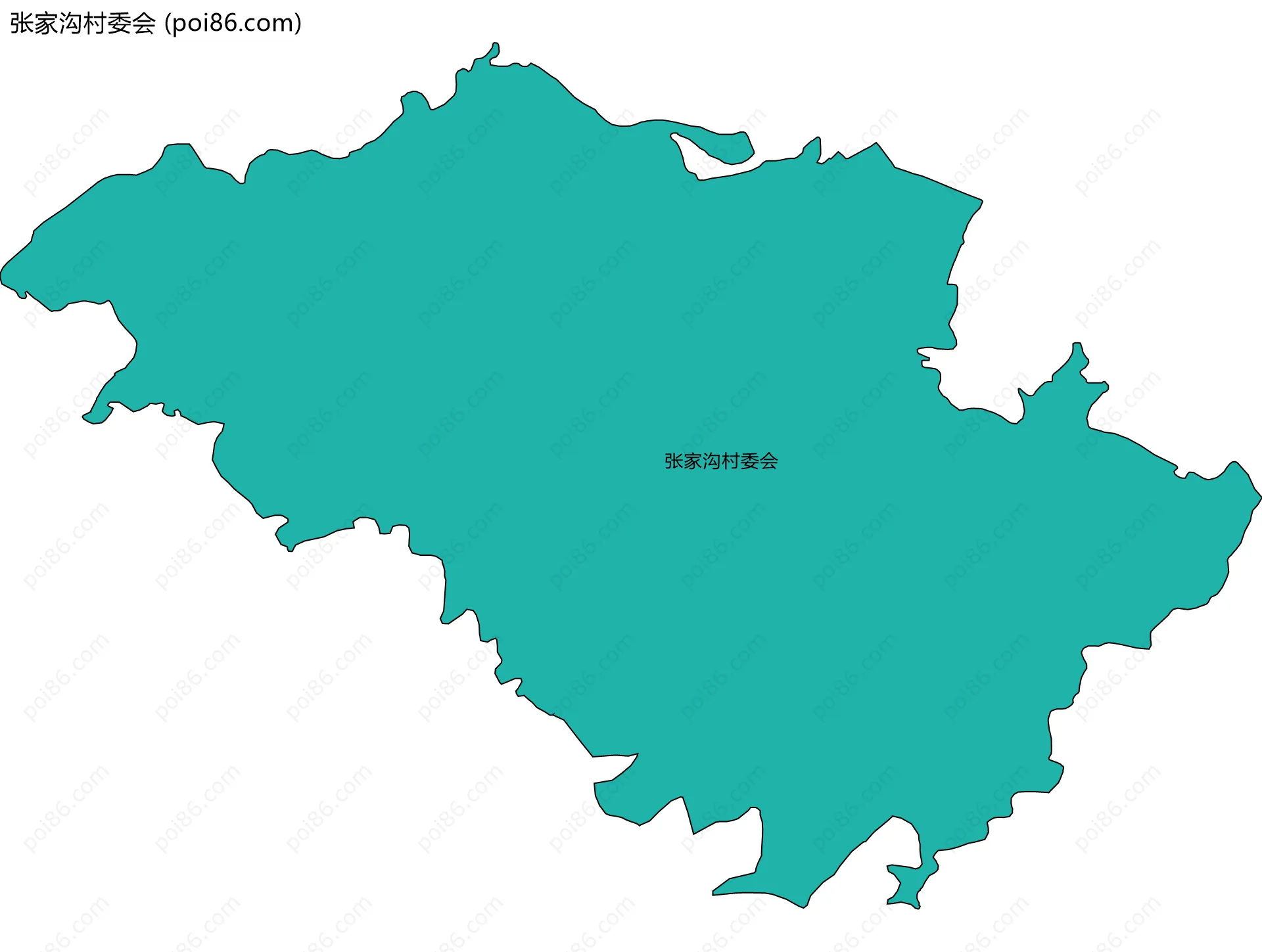 张家沟村委会边界地图